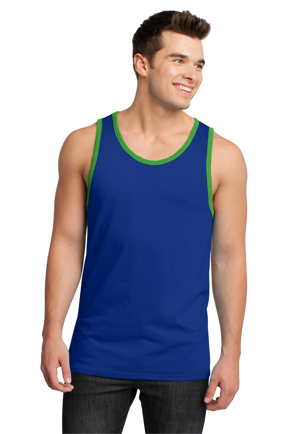 District - Young Mens Cotton Ringer Tank | Product | SanMar