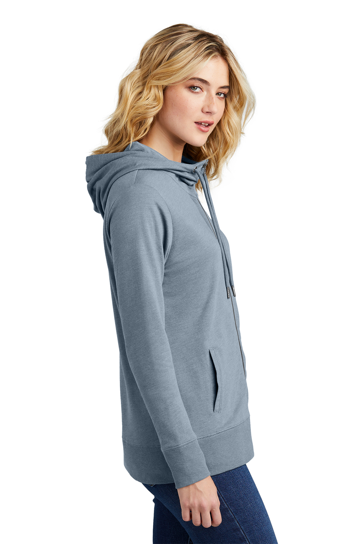 District Women's Featherweight French Terry Full-Zip Hoodie, Product