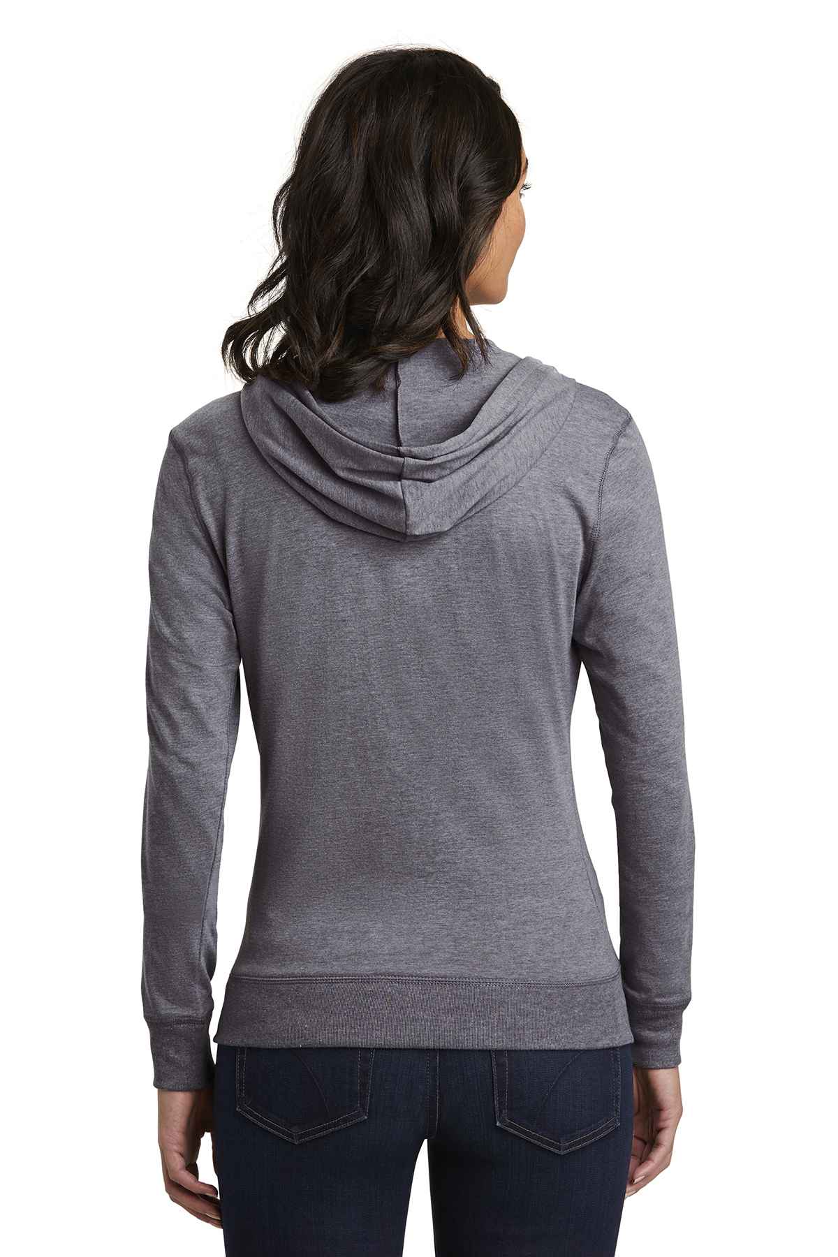 District Women’s Fitted Jersey Full-Zip Hoodie | Product | District