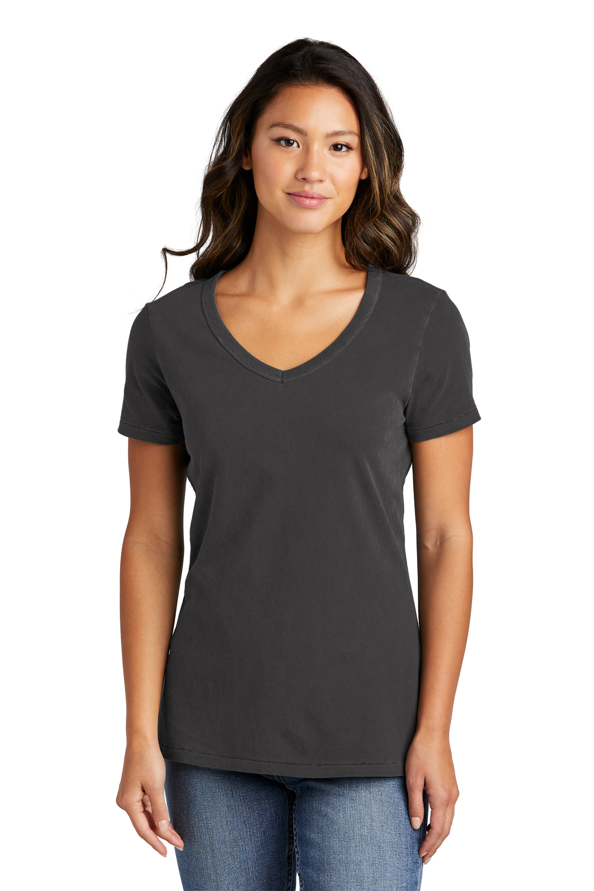 Port & Company Ladies Beach Wash ® Garment-Dyed V-Neck Tee | Product ...