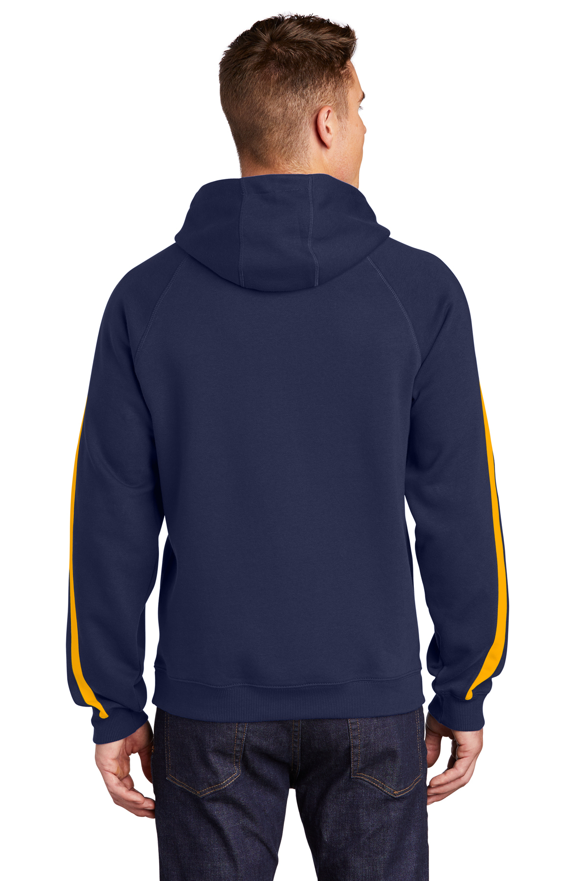 Striped sleeve hoodie deals