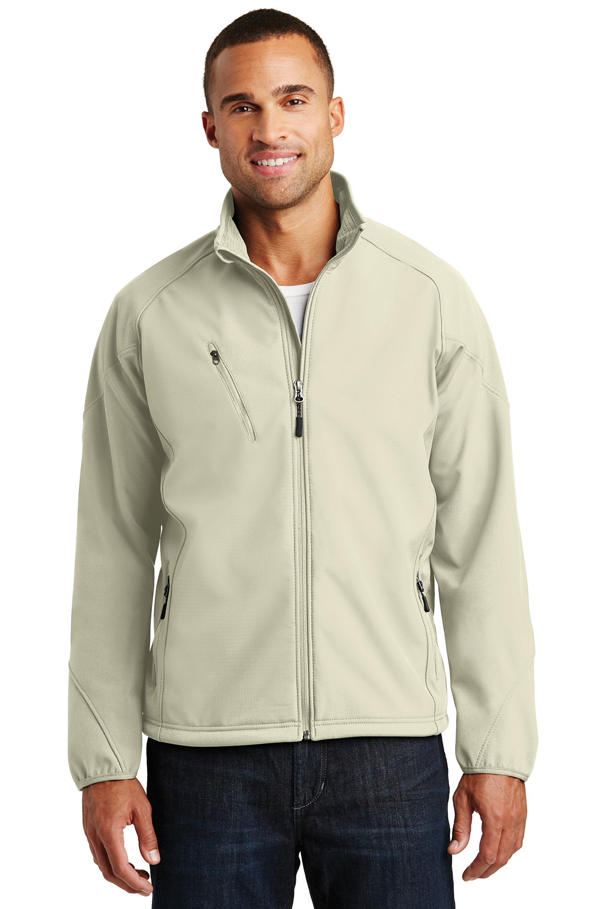 Port Authority Mens Tall Textured Soft Shell Jacket