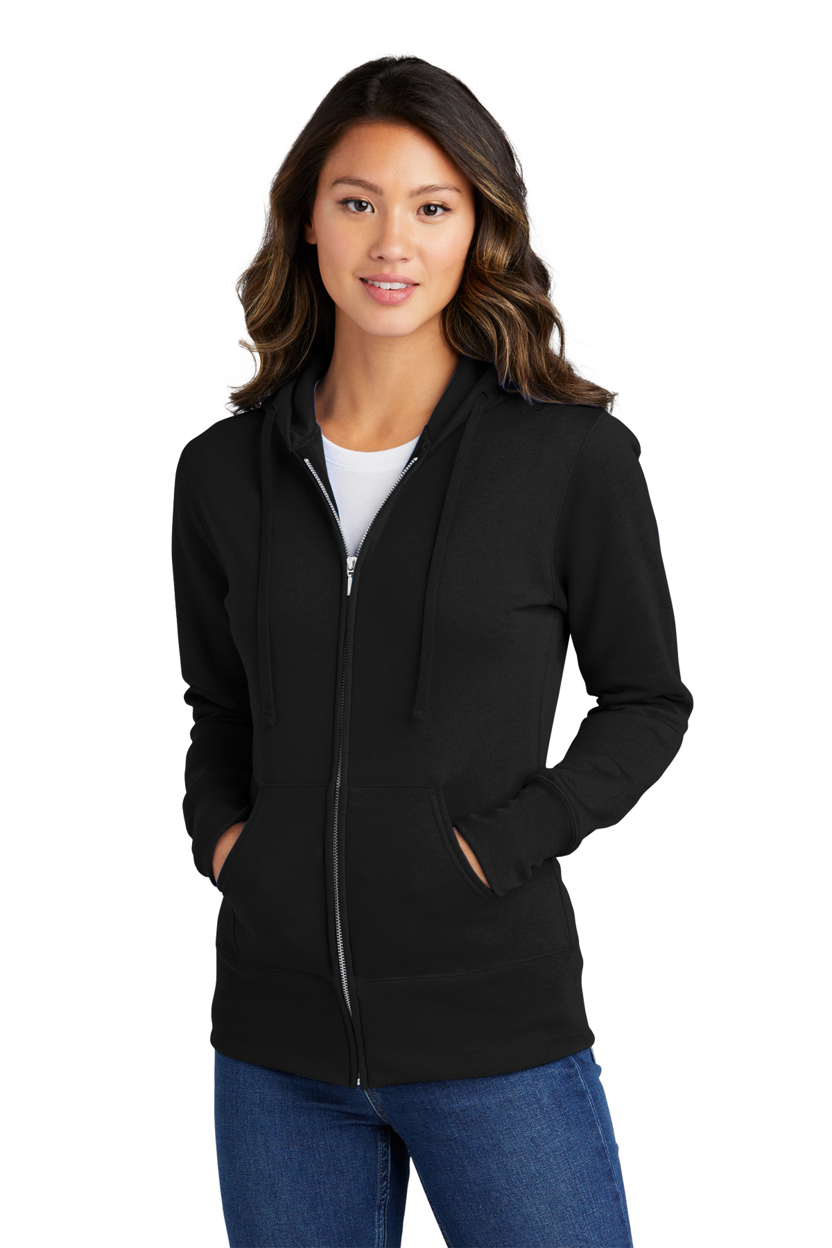 Port & Company Ladies Core Fleece Full-Zip Hooded Sweatshirt | Product ...