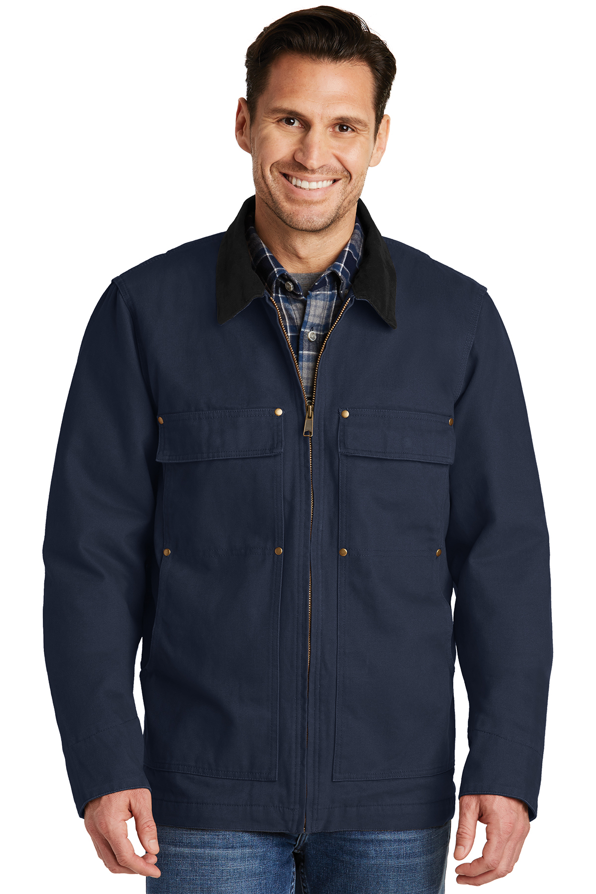 CornerStone Washed Duck Cloth Chore Coat Product CornerStone