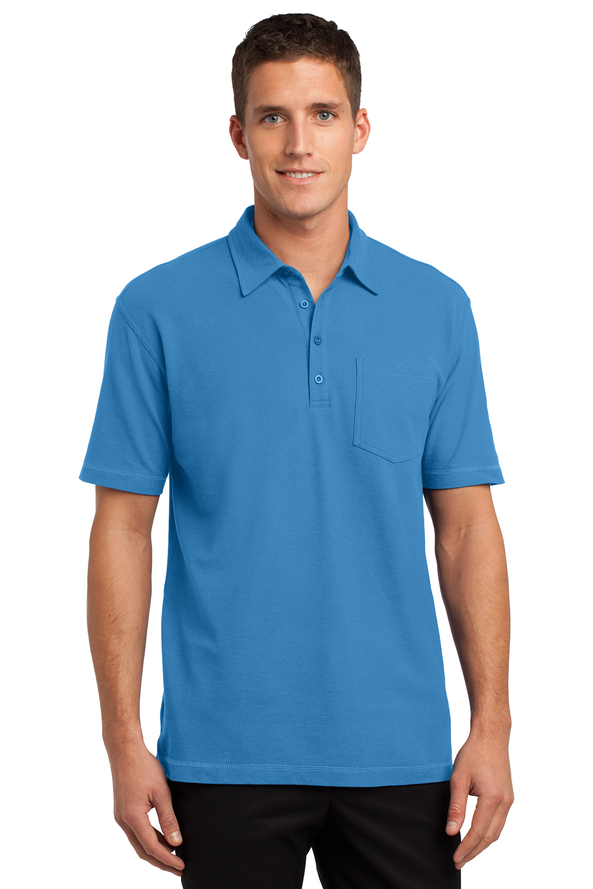 Port Authority Modern Stain-Resistant Pocket Polo | Product | SanMar