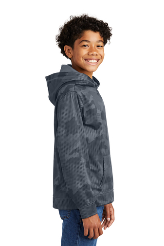 Sport-Tek Youth Sport-Wick CamoHex Fleece Hooded Pullover | Product ...