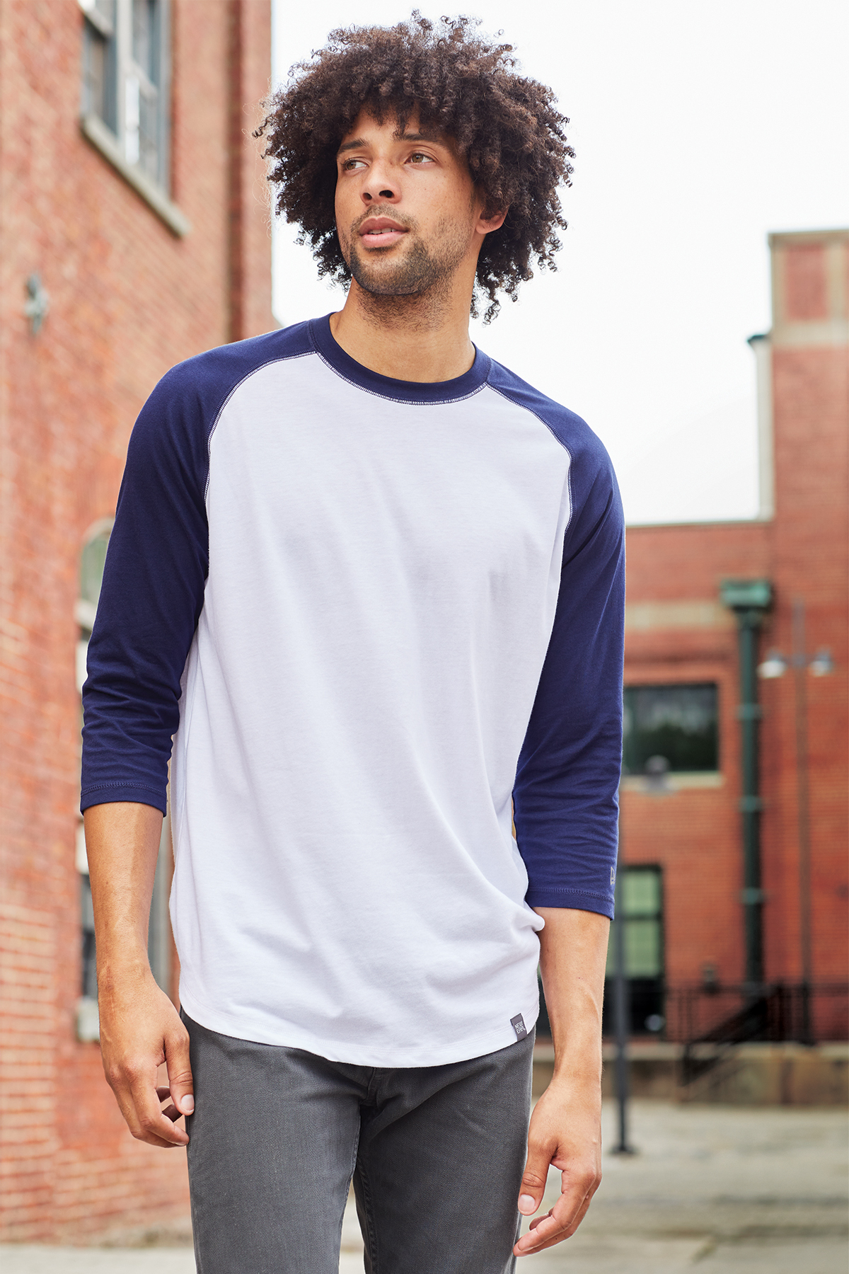 Custom New Era® Mens Heritage Blend 3/4 Sleeve Baseball Raglan T-Shirt