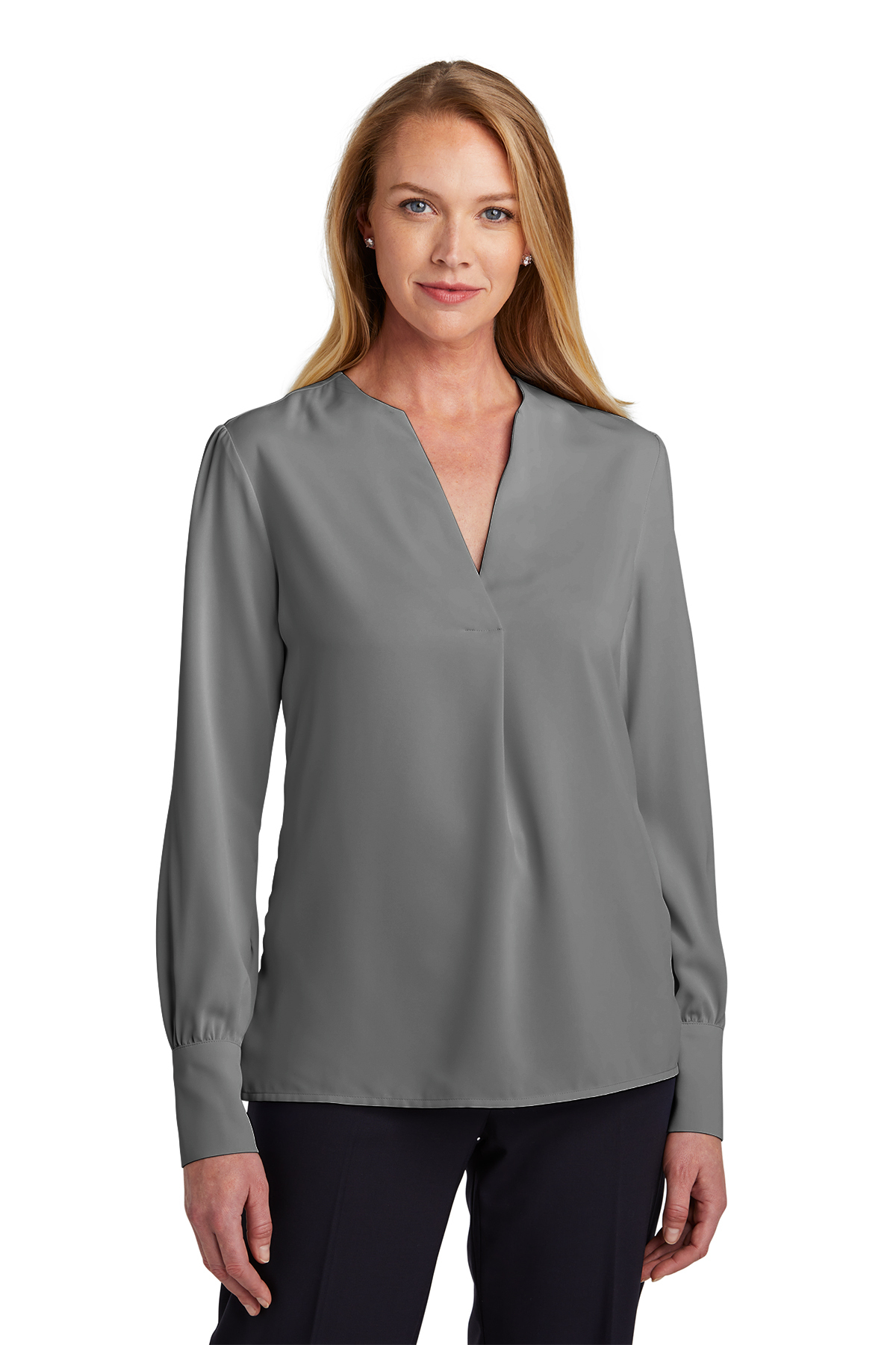 Brooks Brothers Women's Open-Neck Satin Blouse, Product