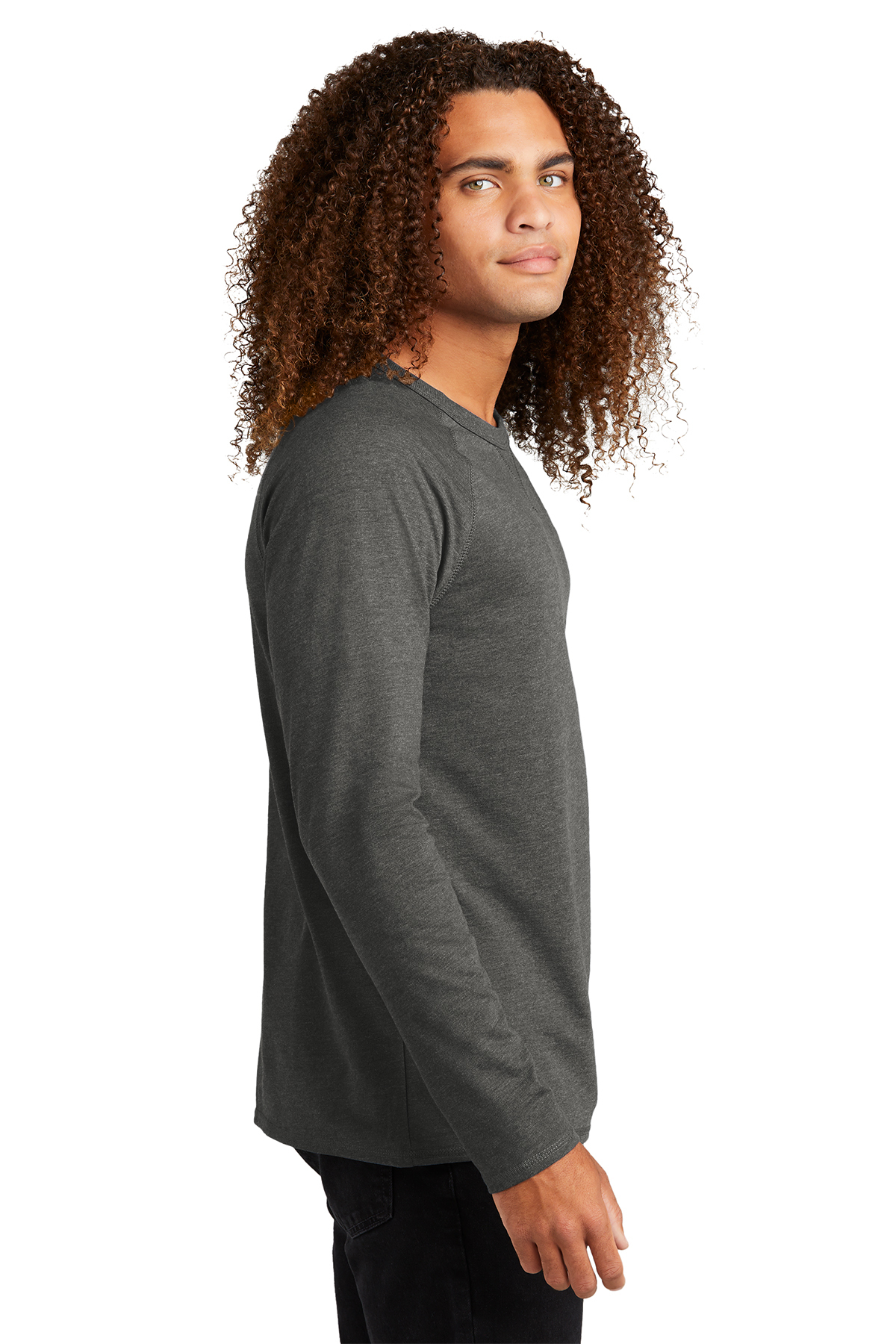 District Featherweight French Terry Long | SanMar Sleeve Crewneck | Product
