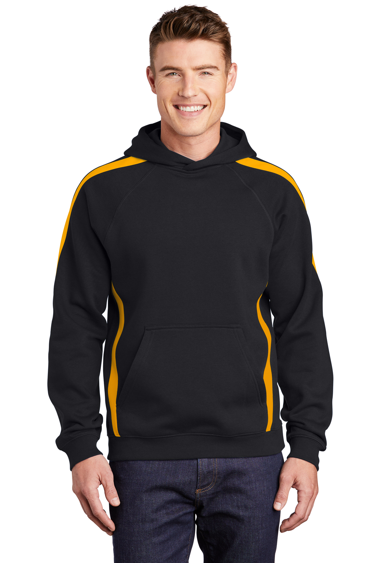 Hoodie with stripes on sleeves cheap