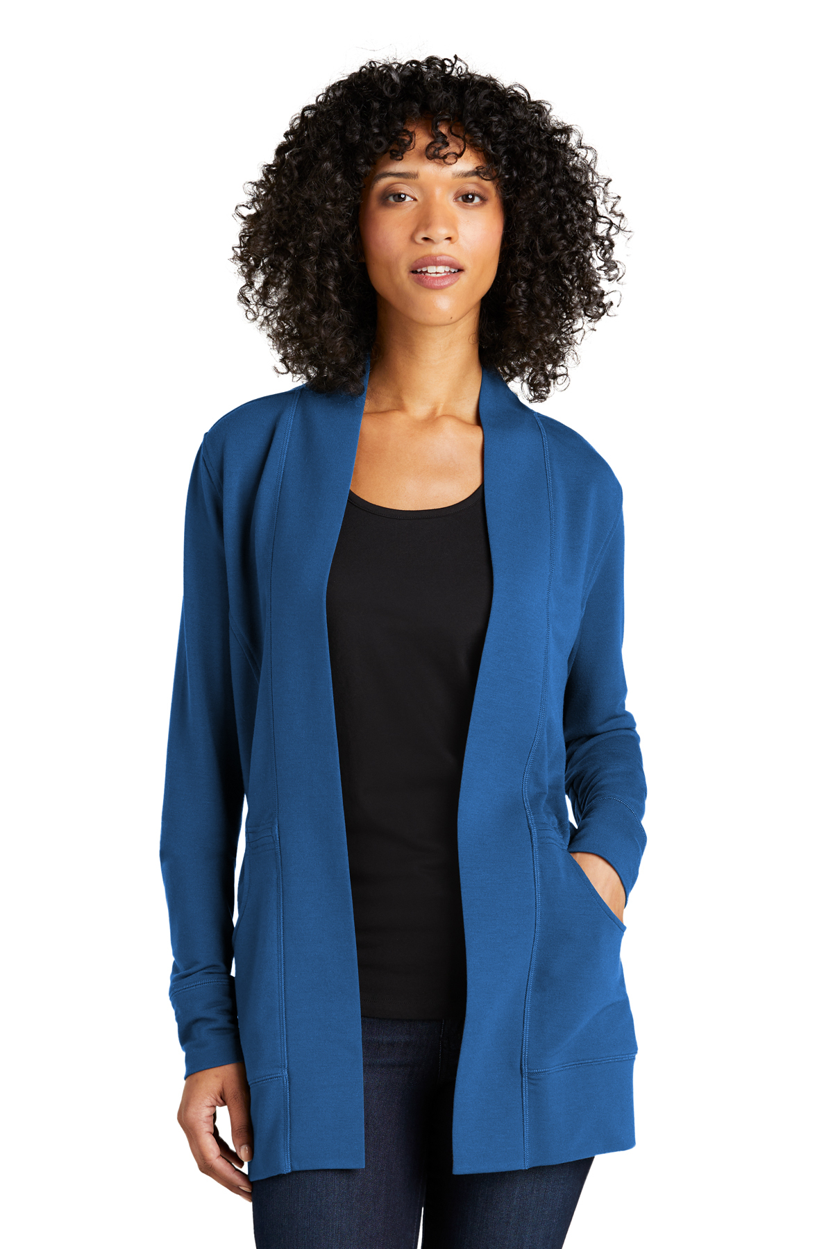 Blue open cardigan outlet