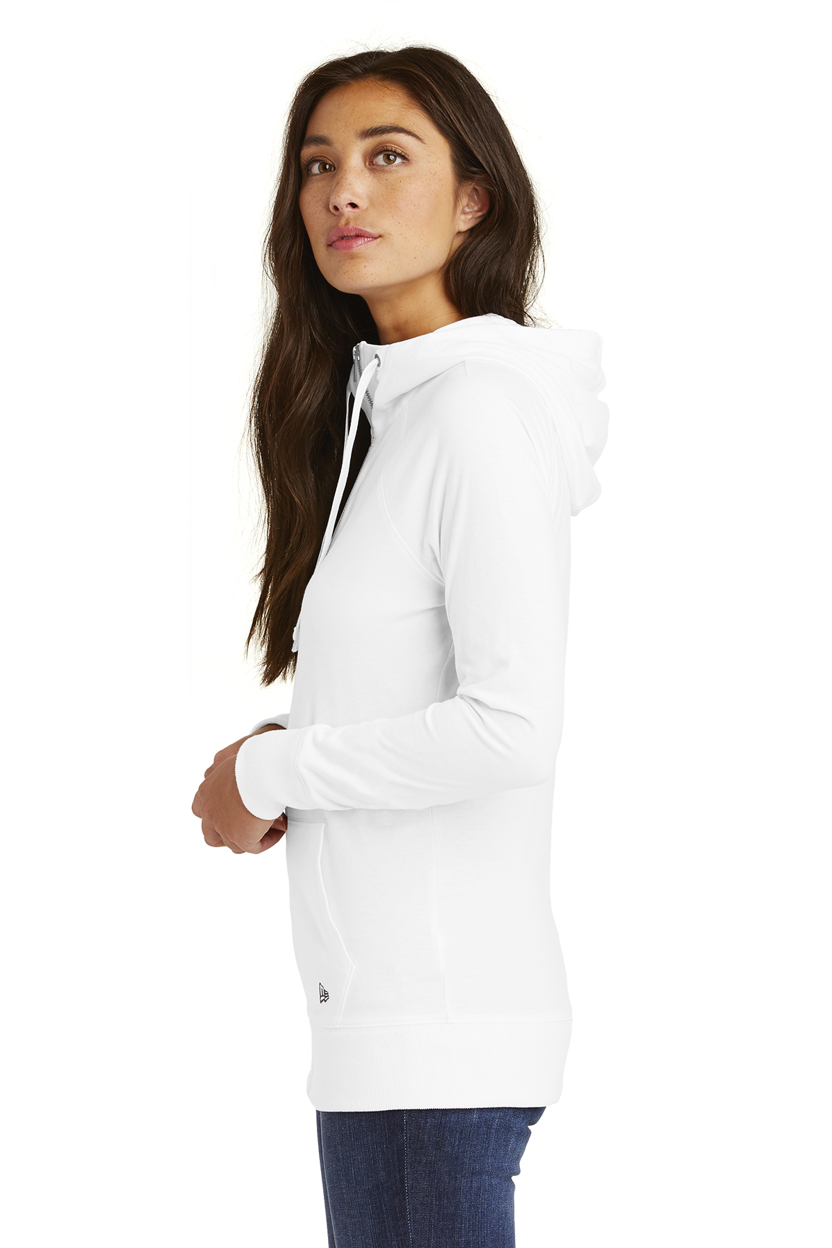 white cotton hoodie women's