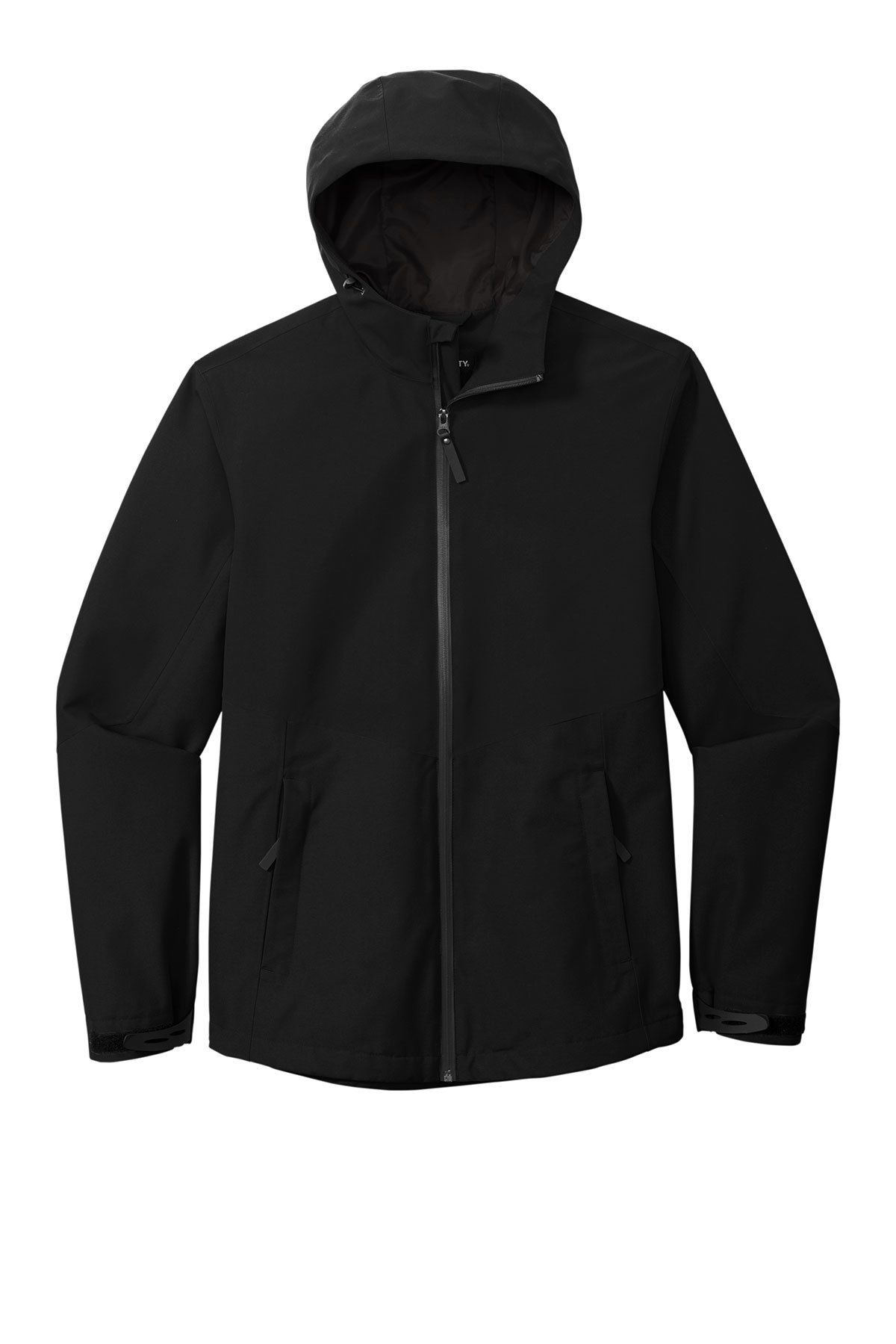 Plain black rain jacket top