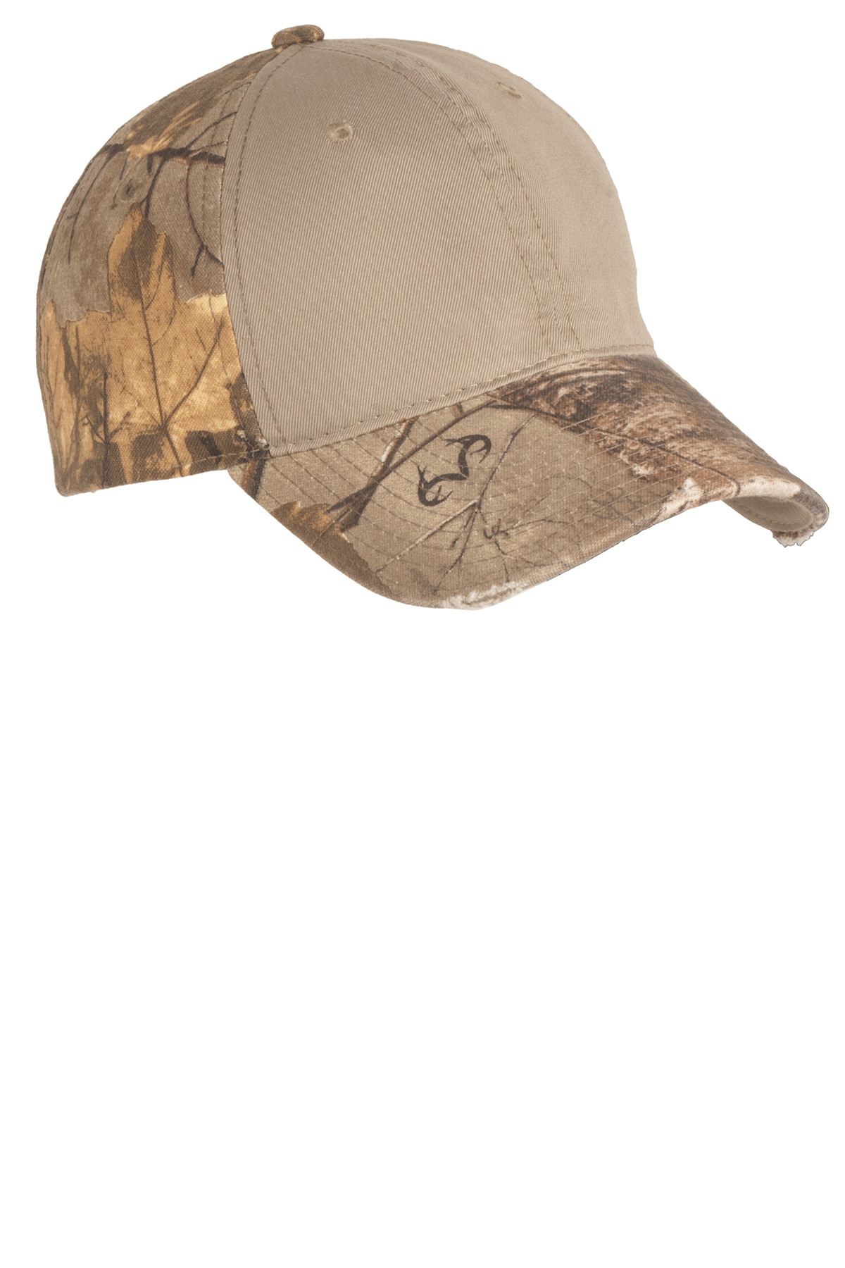 Port Authority Camo Cap – Contrast Front Panel, Hook & Loop Closure, Unstructured Low Profile - View #5