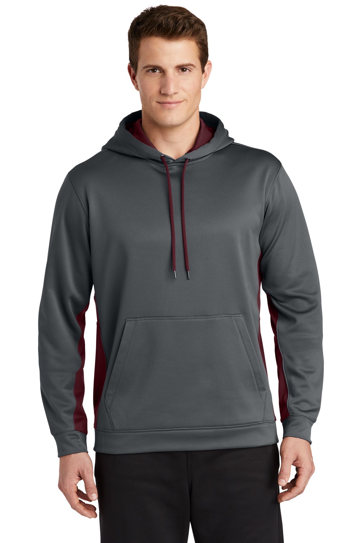 Sport-Tek Sport-Wick Fleece Colorblock Hooded Pullover | Product | SanMar