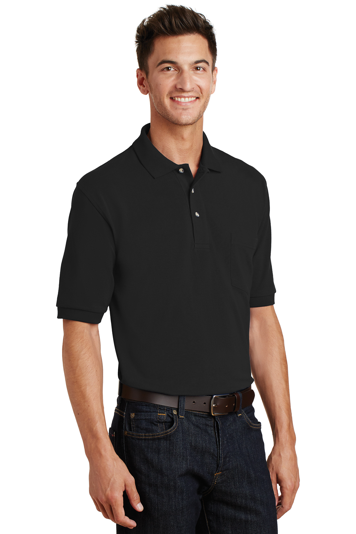 port authority heavyweight cotton pique polo