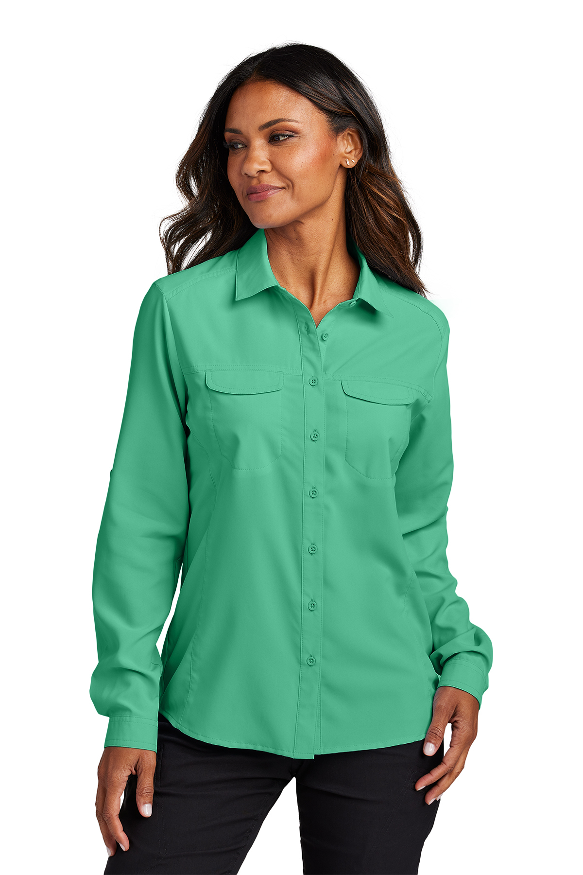 Port Authority Ladies Long Sleeve UV Daybreak Shirt | Product | Port ...