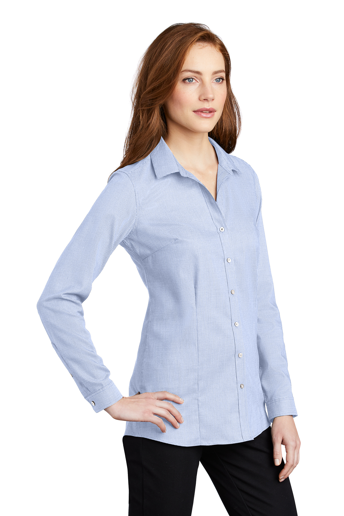 Port Authority Ladies Pincheck Easy Care Shirt | Product | SanMar