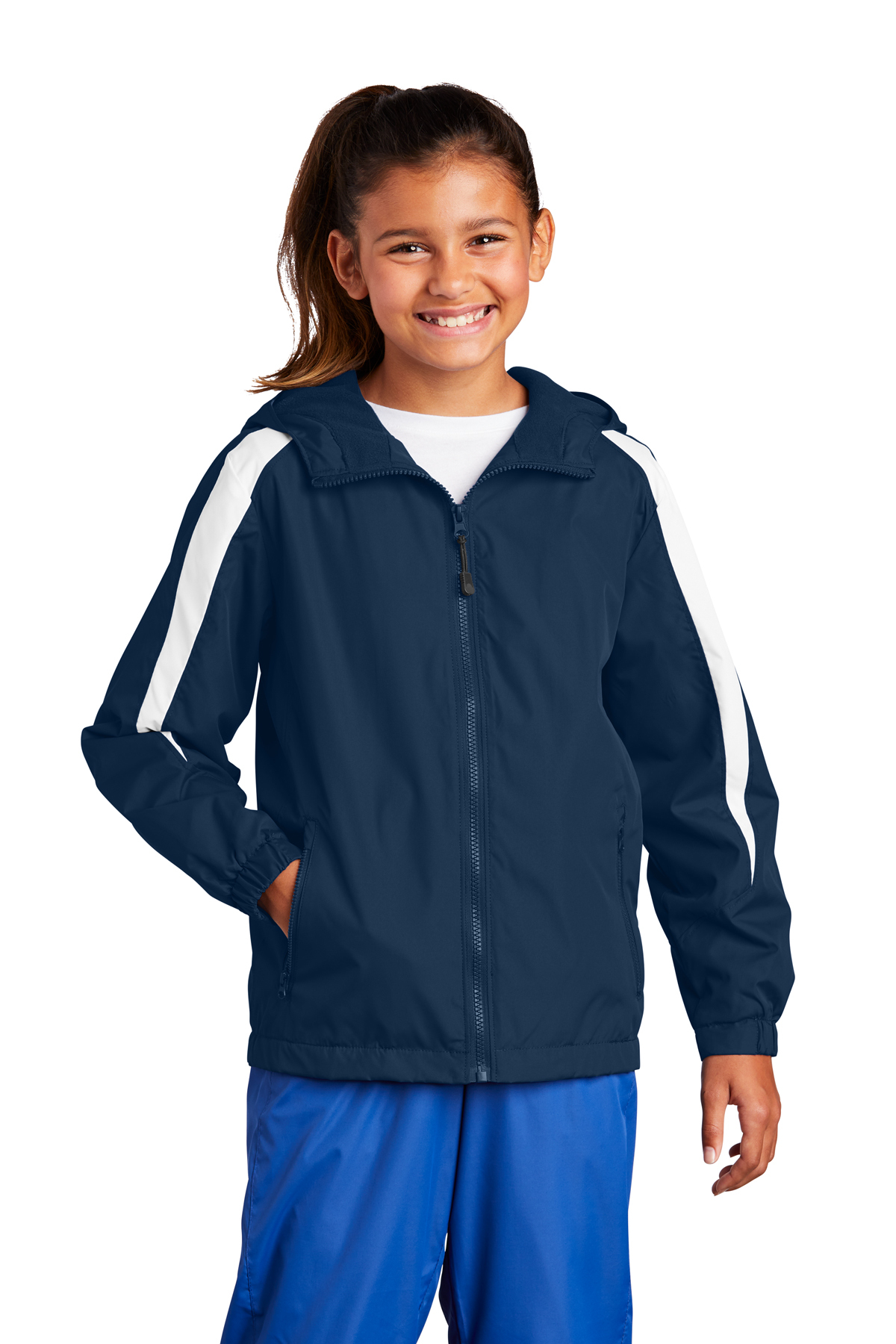 Sport-Tek Youth Fleece-Lined Colorblock Jacket | Product | Sport-Tek