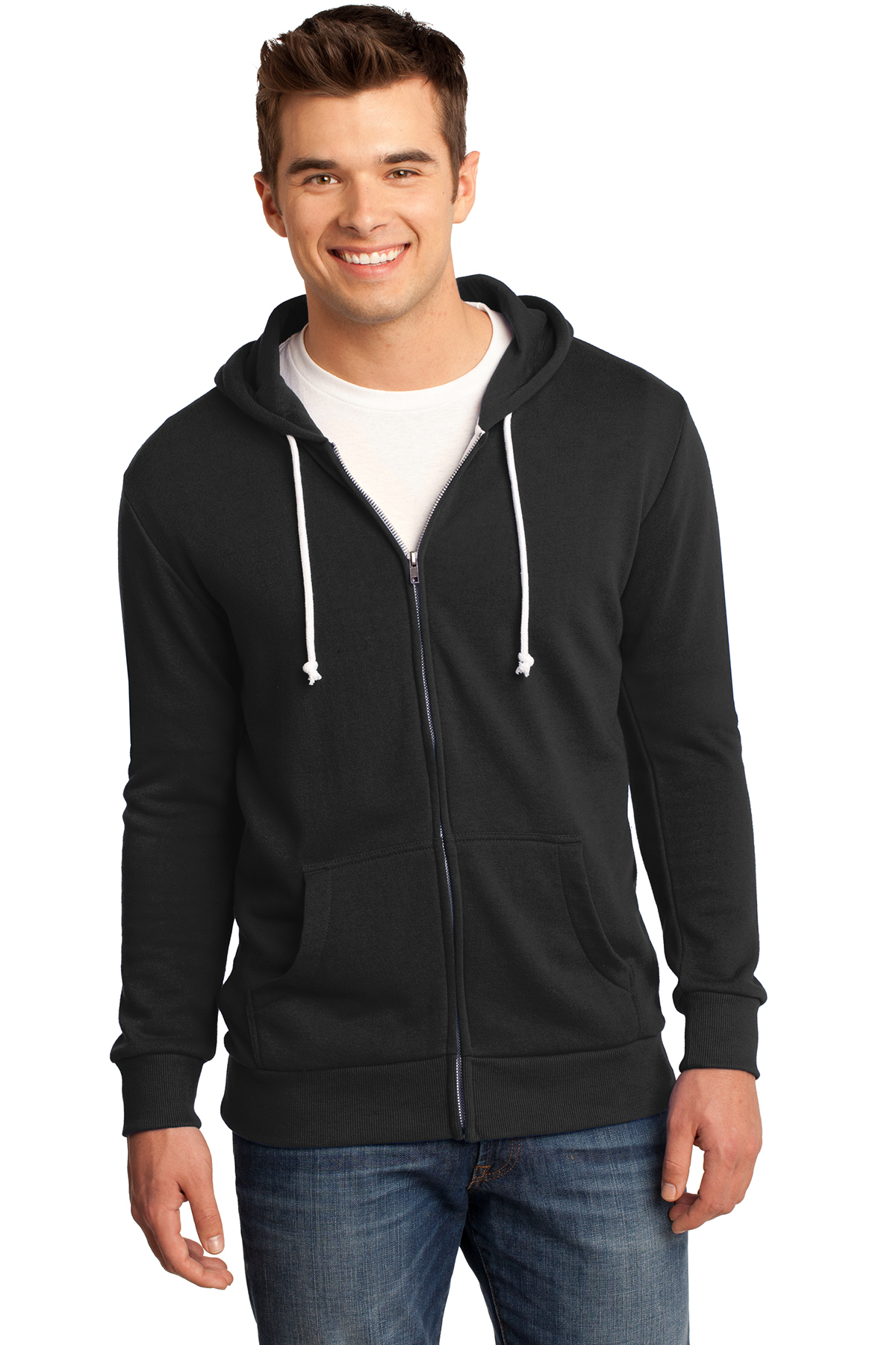 District - Young Mens Core Fleece Full-Zip Hoodie | Product | SanMar