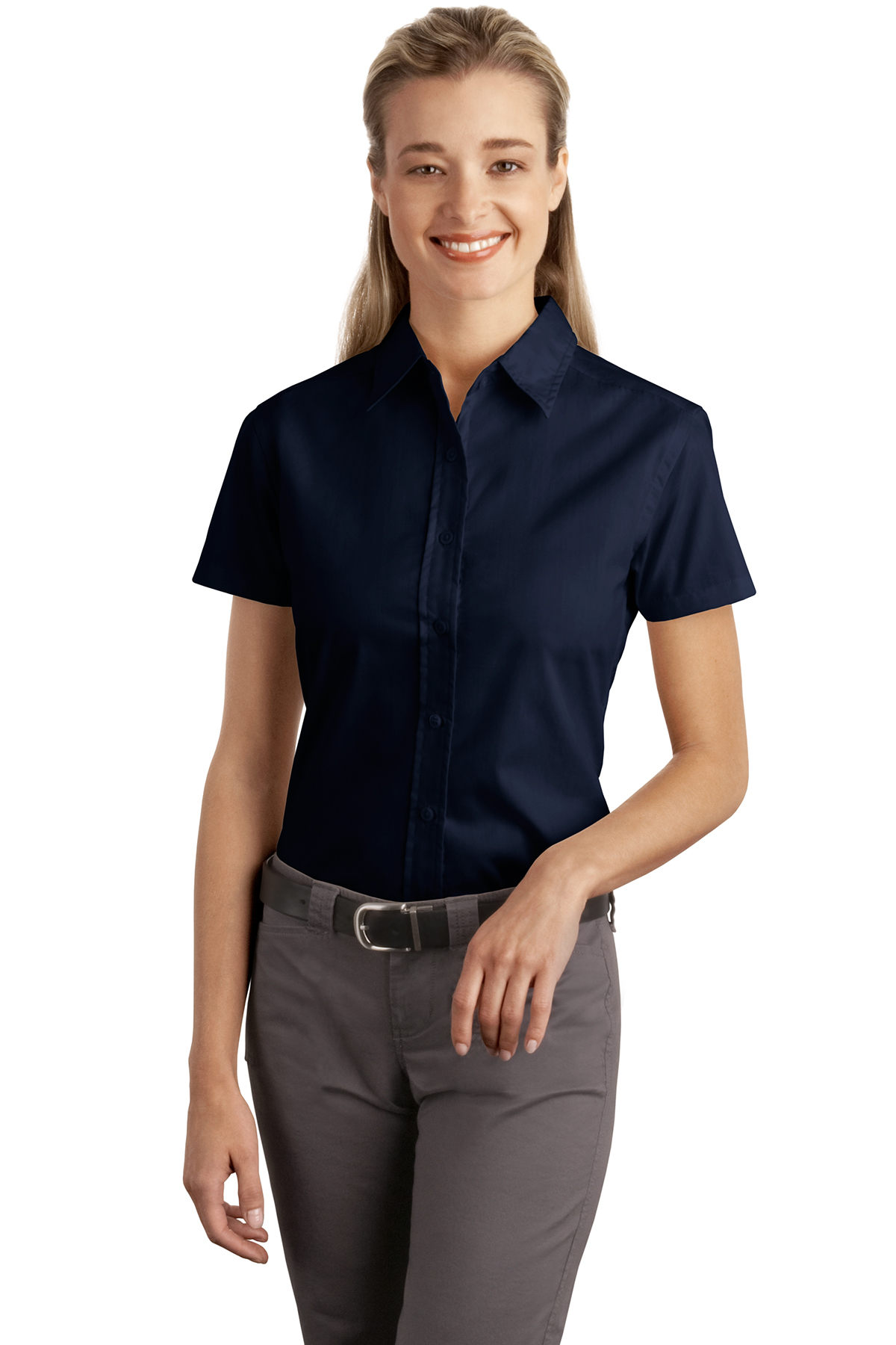navy work shirt ladies