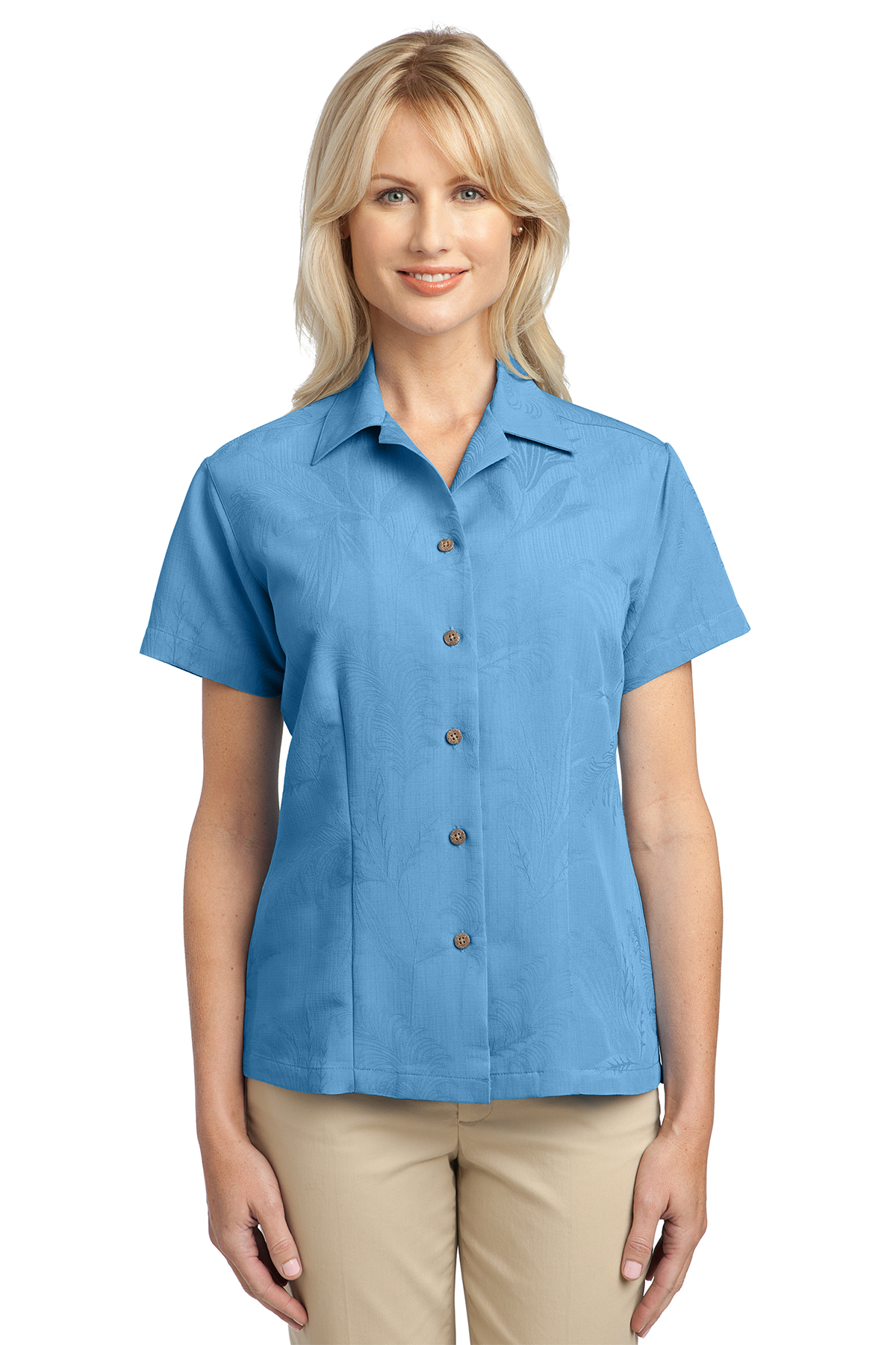 Port Authority Ladies Patterned Easy Care Camp Shirt, Product