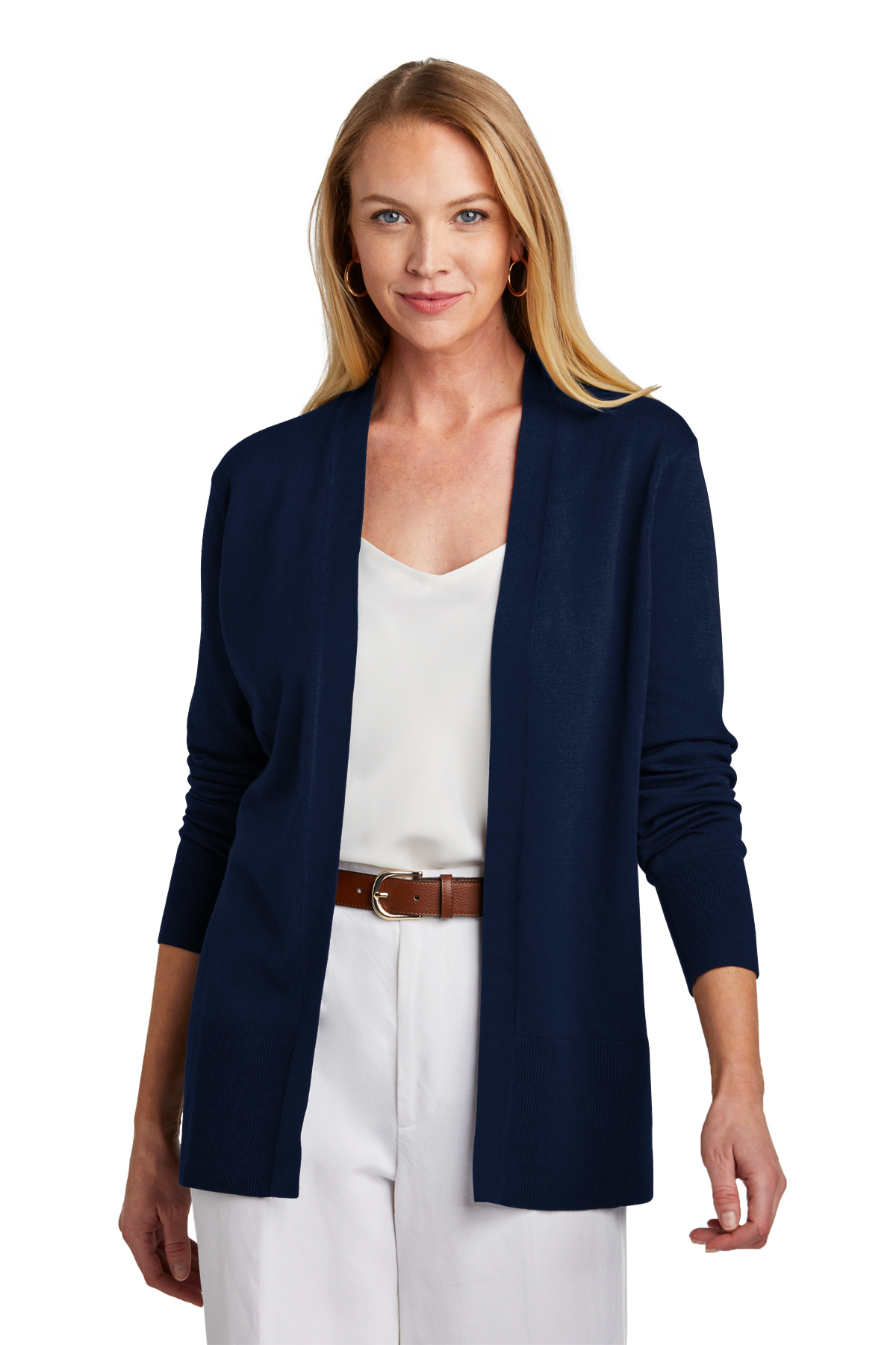 Brooks Brothers Women’s Cotton Stretch Long Cardigan Sweater | Product ...
