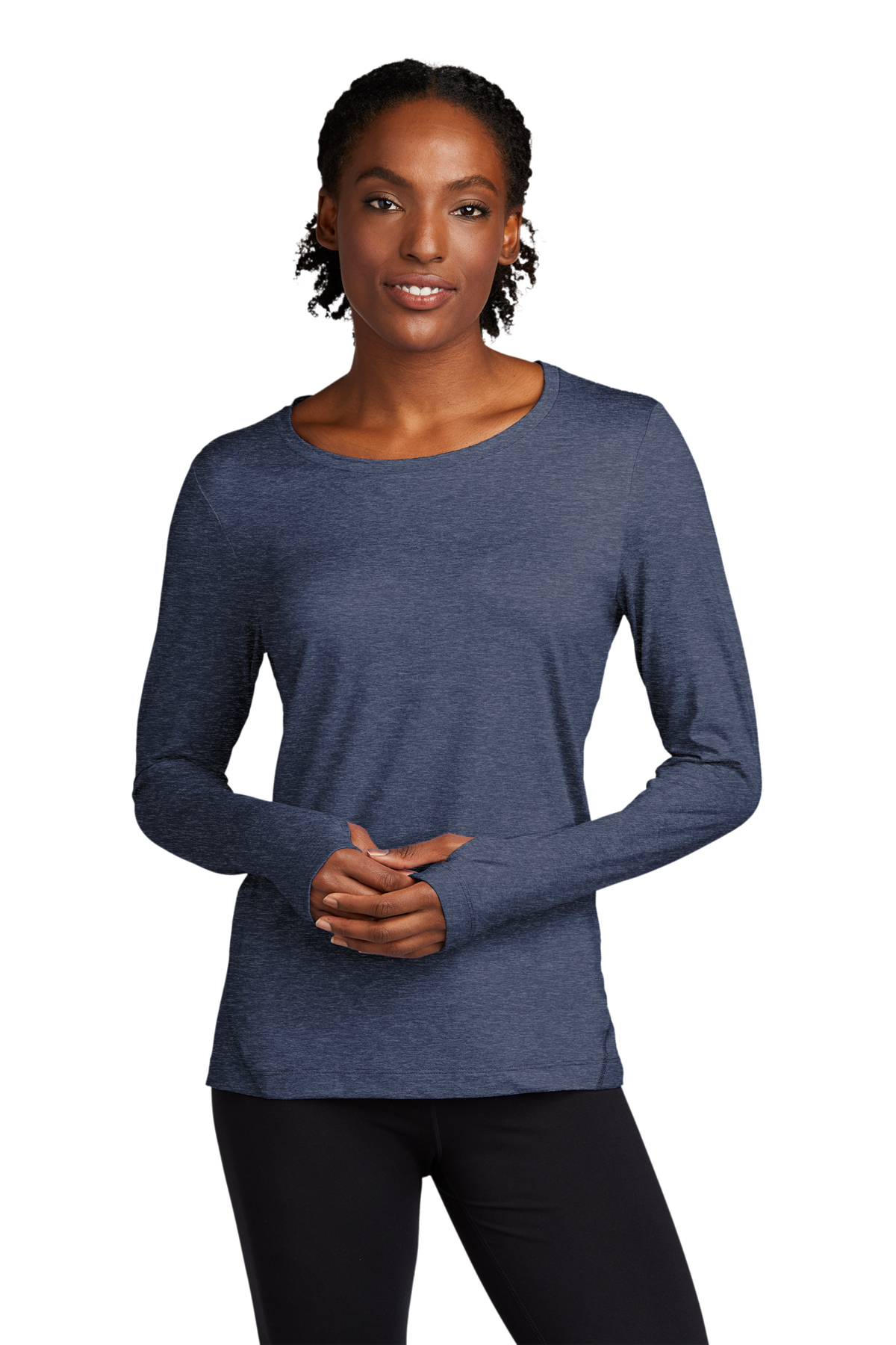 Sport-Tek Ladies Exchange 1.5 Long Sleeve Crew | Product | SanMar