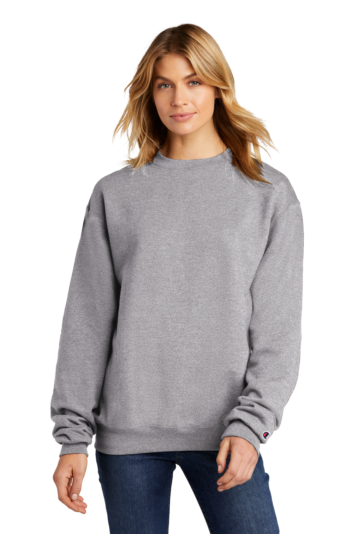 Printify NY Champion Sweatshirt Light Steel / XL