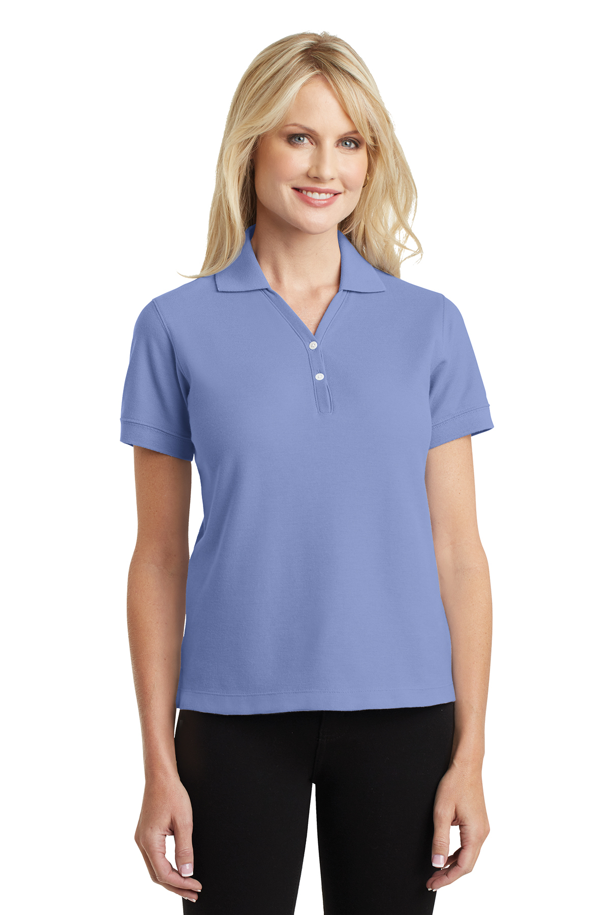 Women's pima cotton polo shirts clearance