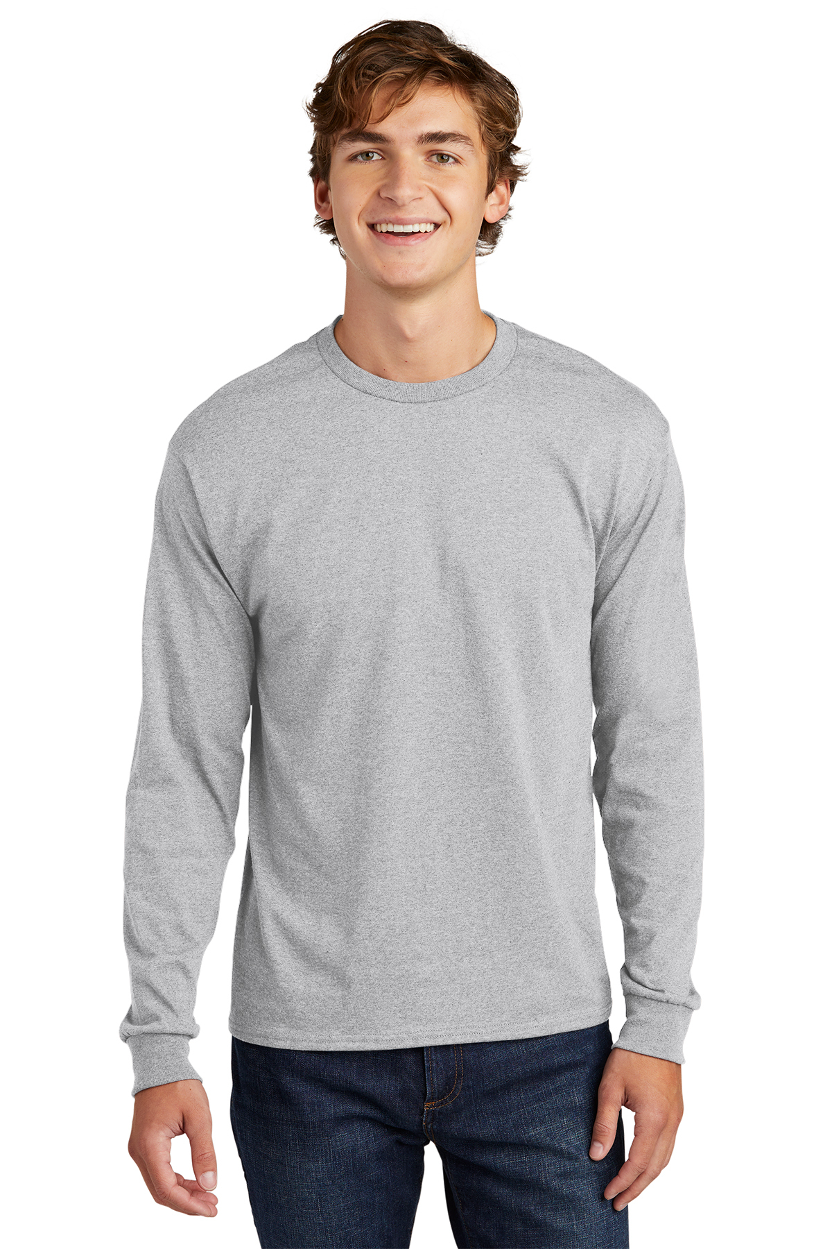 Hanes Essential-T 100% Cotton Long Sleeve T-Shirt | Product | SanMar