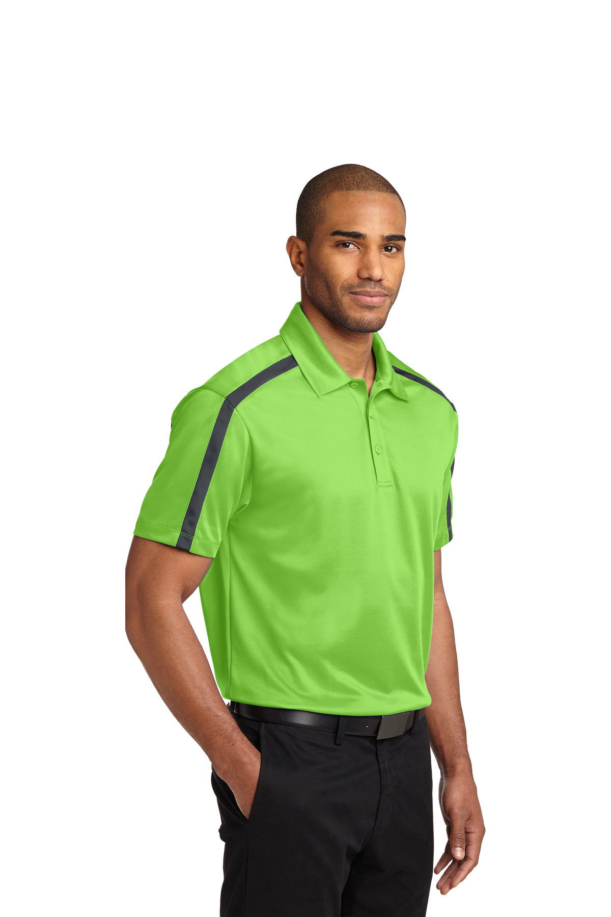 Port Authority Silk Touch™ Performance Colorblock Stripe Polo | Product ...