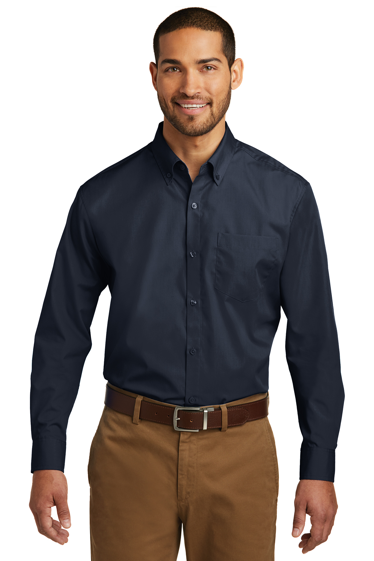 Port Authority Long Sleeve Carefree Poplin Shirt | Product | Port Authority