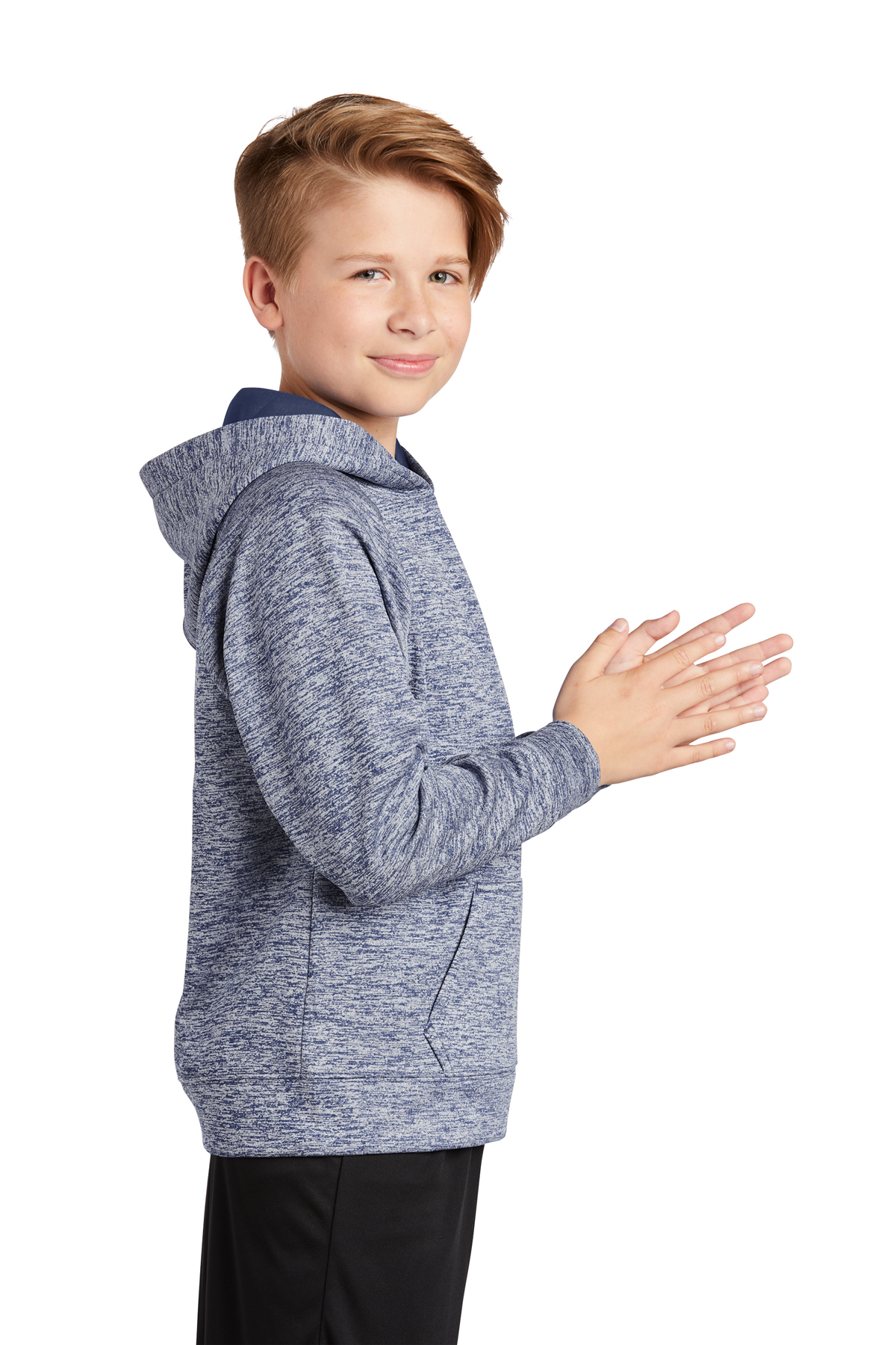 Sport-Tek<SUP>®</SUP> Youth PosiCharge<SUP>®</SUP> Electric Heather Fleece  Hooded Pullover, Product
