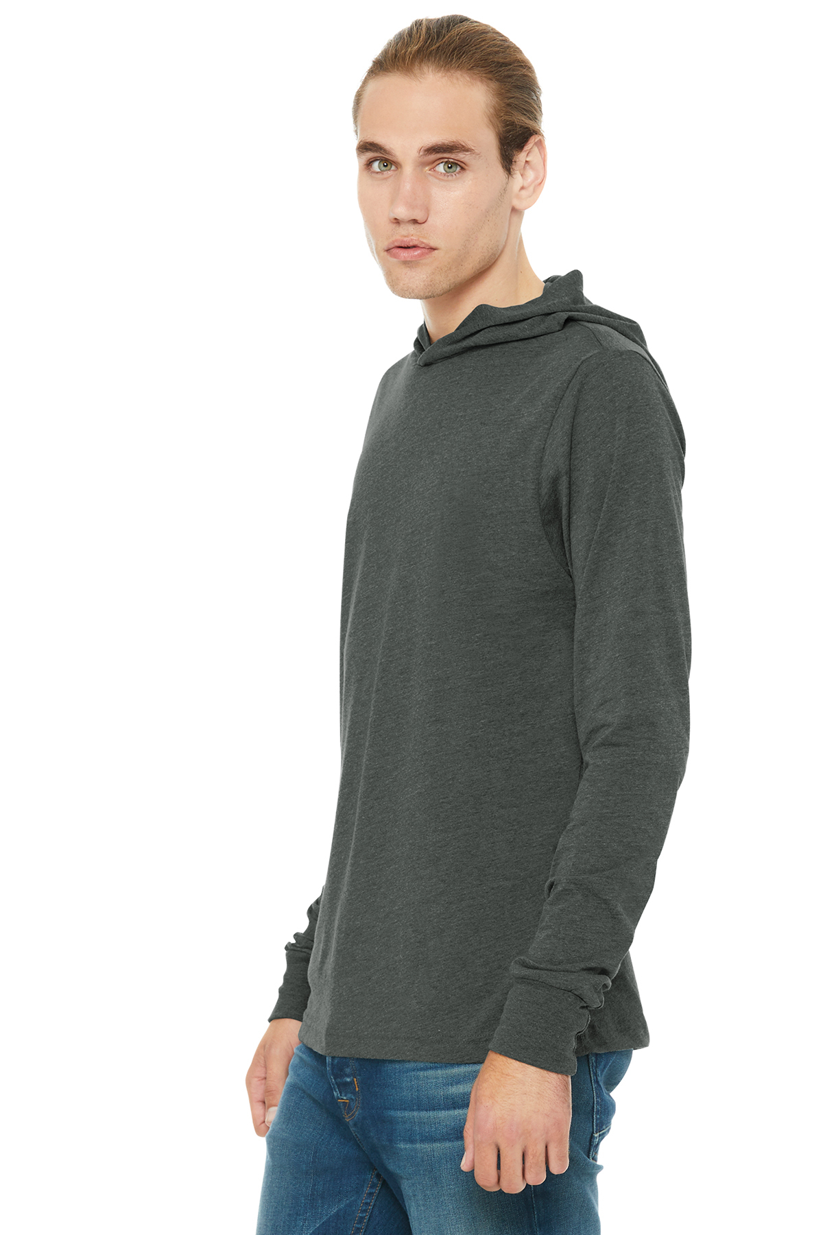 BELLA+CANVAS Unisex Jersey Long Sleeve Hoodie | Product | Company Casuals