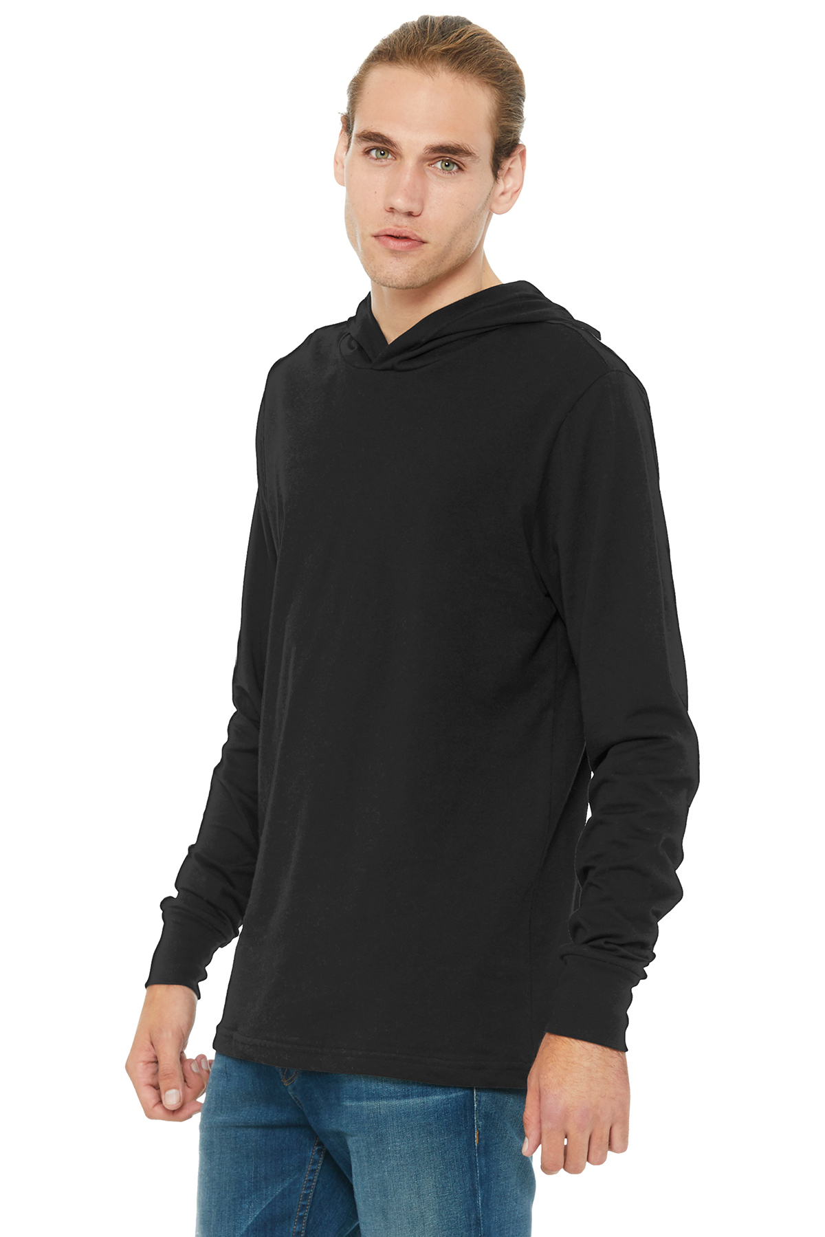 BELLA+CANVAS Unisex Jersey Long Sleeve Hoodie | Product | SanMar