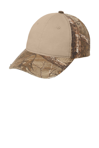 Port Authority Camo Cap – Contrast Front Panel, Hook & Loop Closure, Unstructured Low Profile - View #10