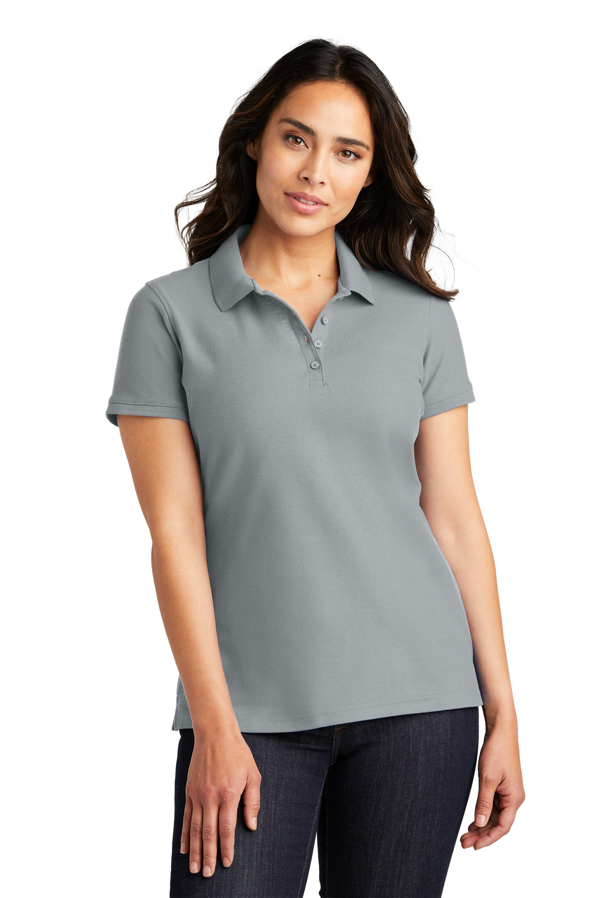 Ladies grey sale polo shirt