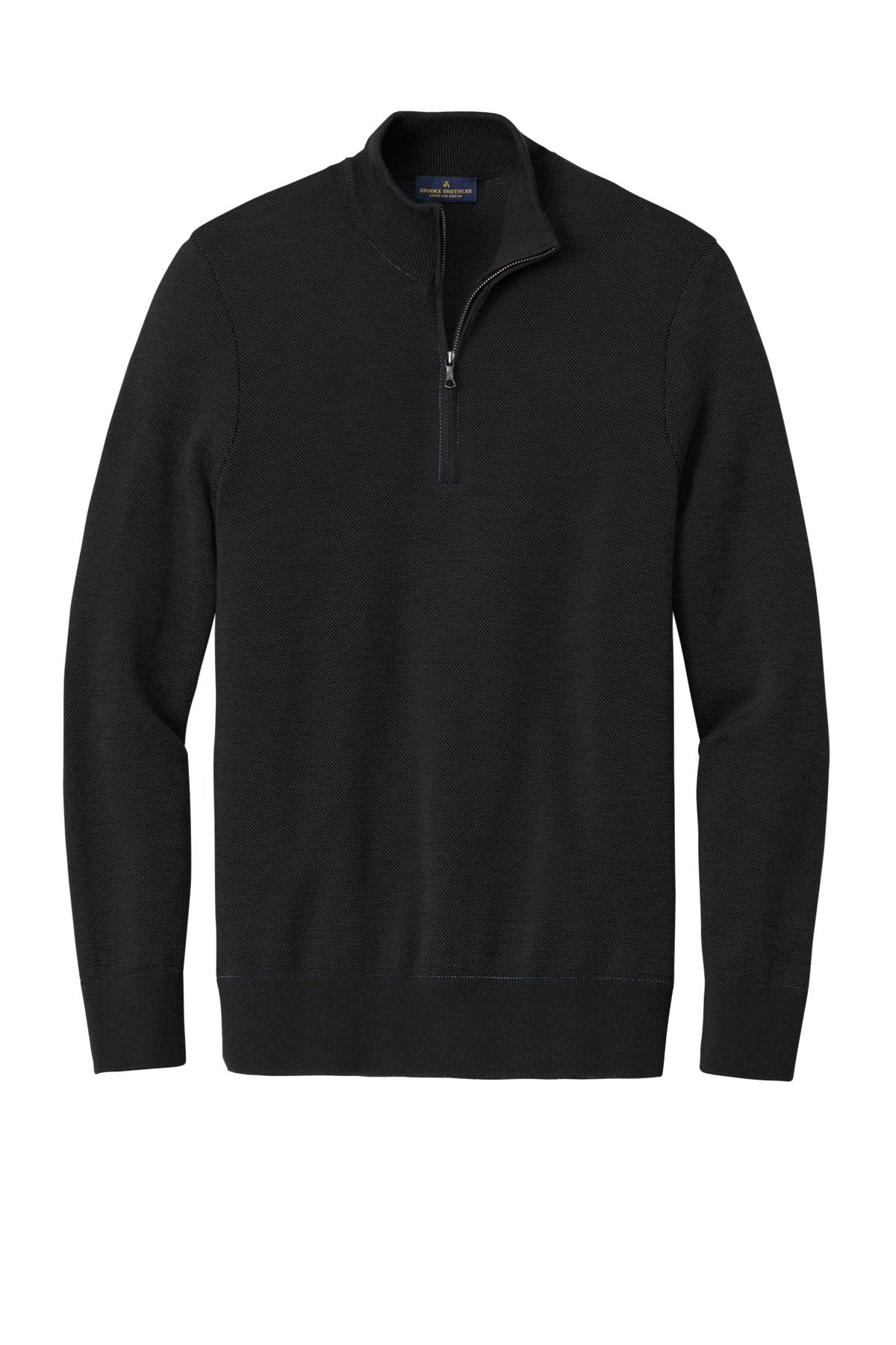 Brooks Brothers Washable Merino Birdseye 1/4-Zip Sweater | Product ...