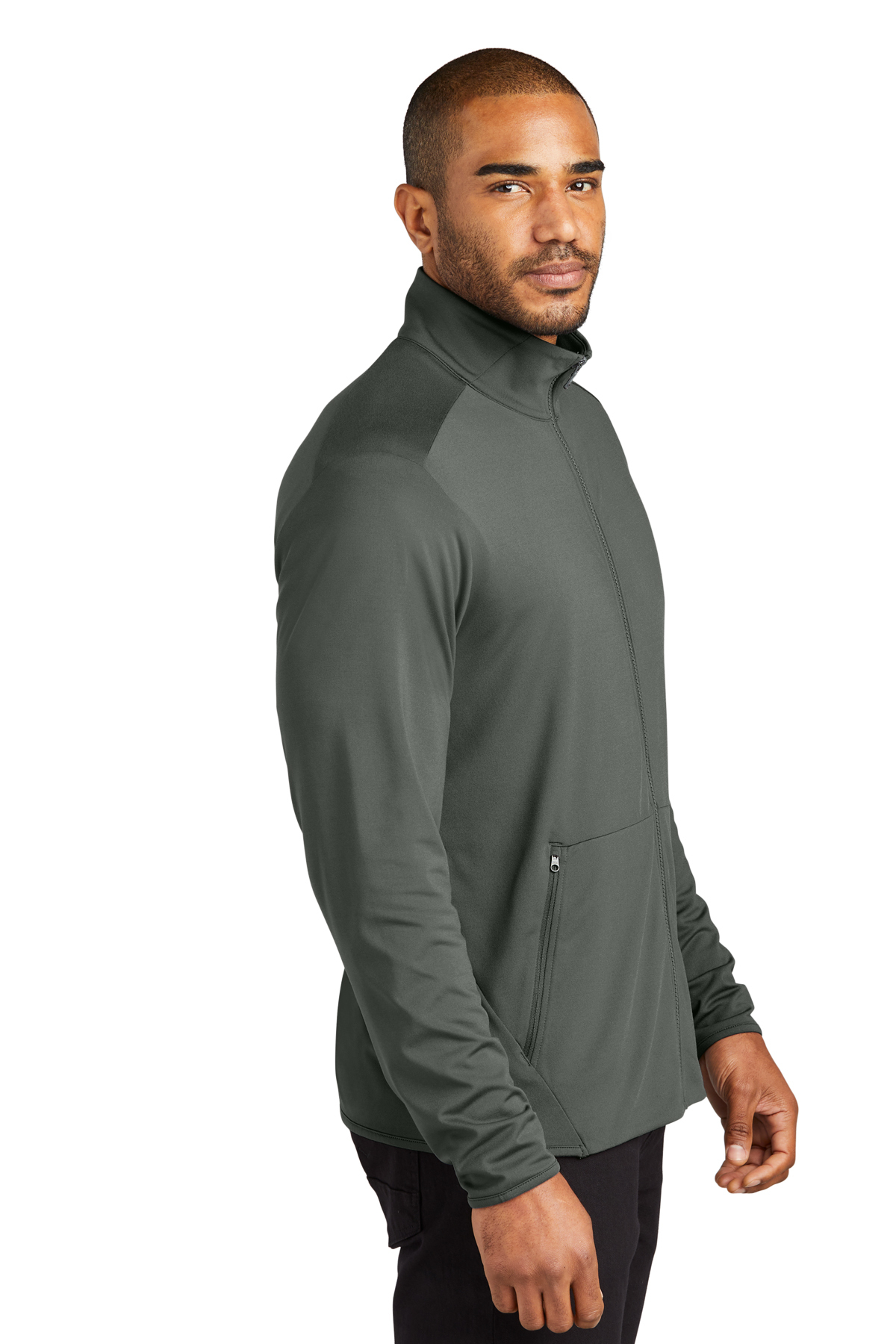 Denver Hayes Men's Fleece Long Sleeve Full Zip Kangaroo Pocket