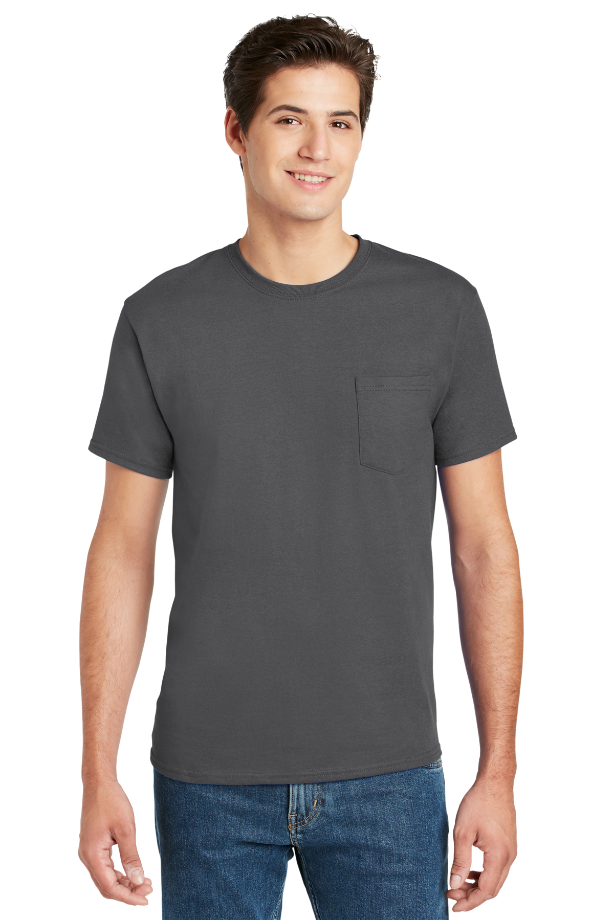 Hanes - Authentic 100% Cotton T-Shirt with Pocket | Product | SanMar