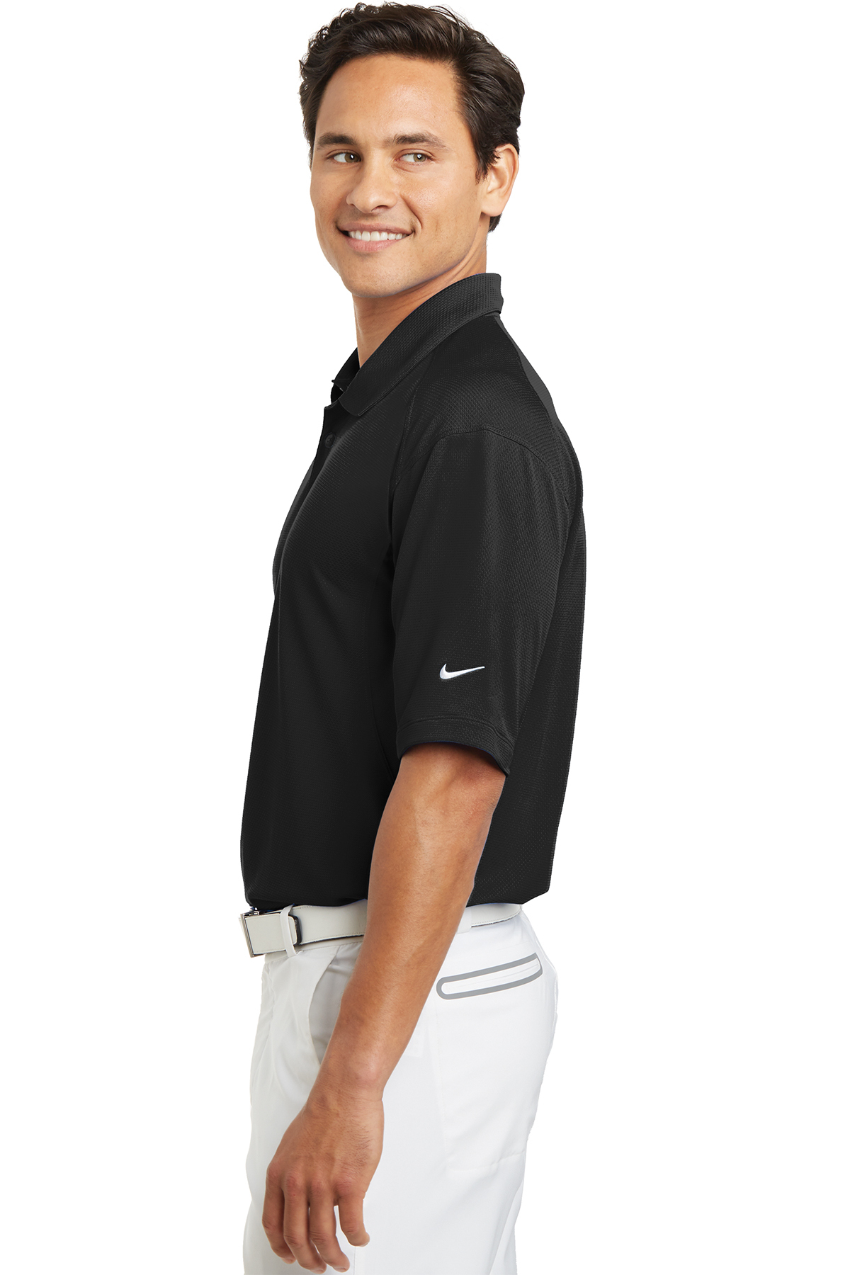 nike dri fit mini texture polo