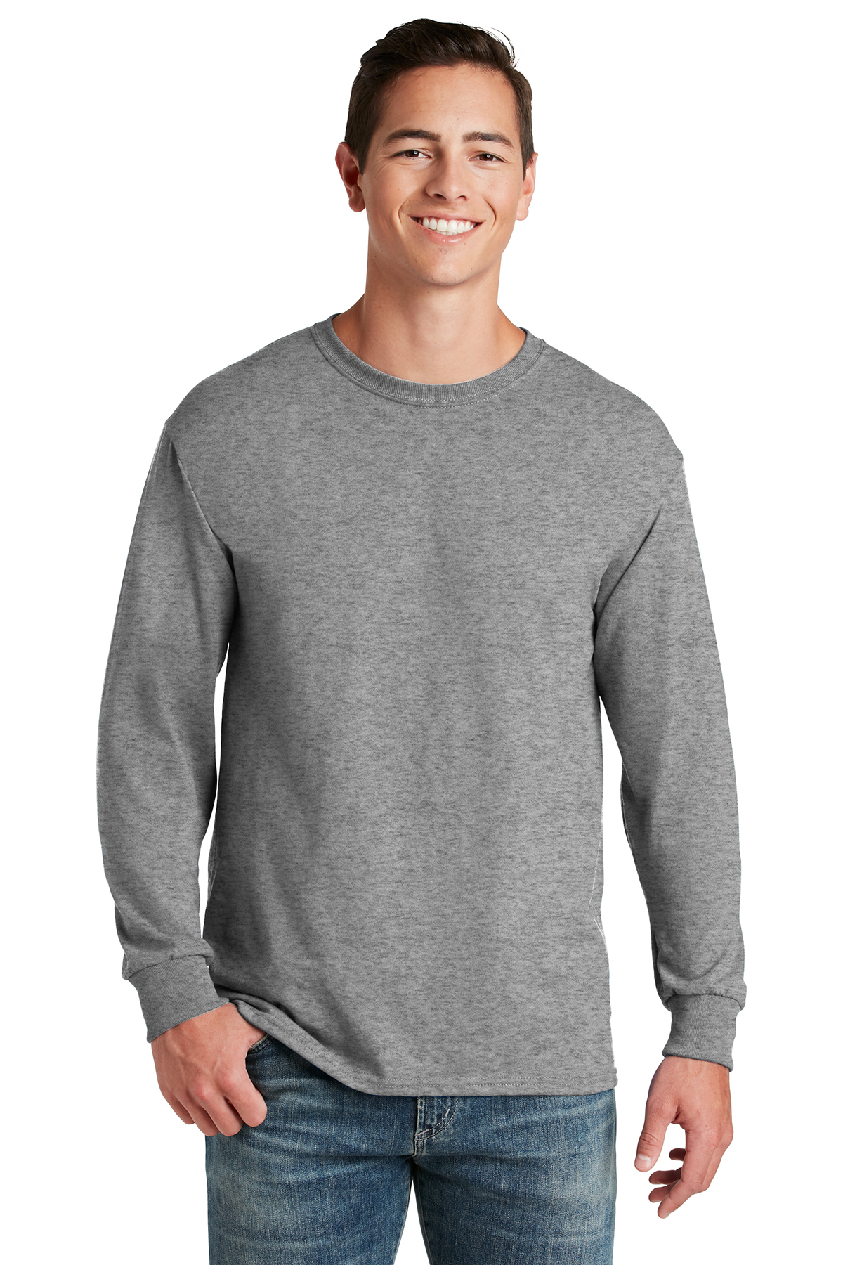 Heavyweight Blend 50/50 Cotton/Poly Adult Long-Sleeve T-Shirt Jerzees Adult 5.6 oz
