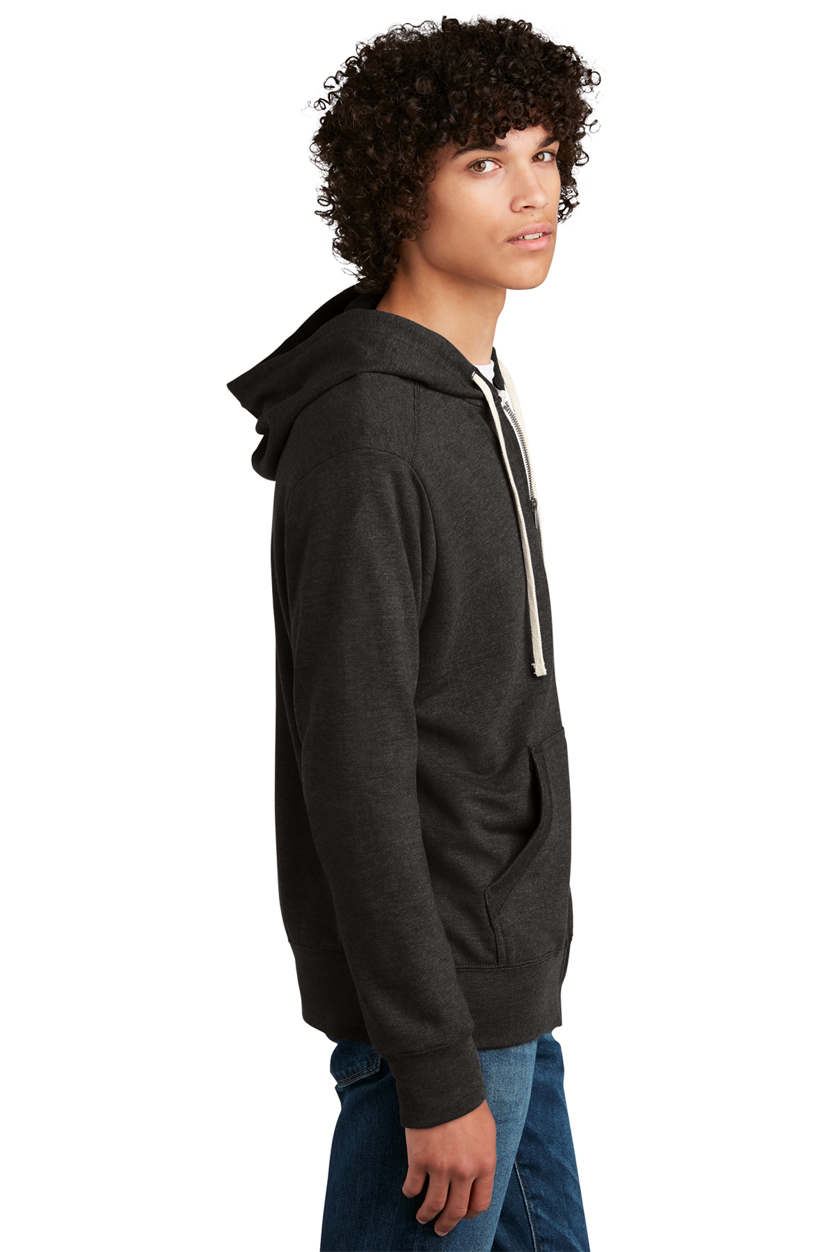 District Perfect Tri French Terry Full-Zip Hoodie | Product | SanMar