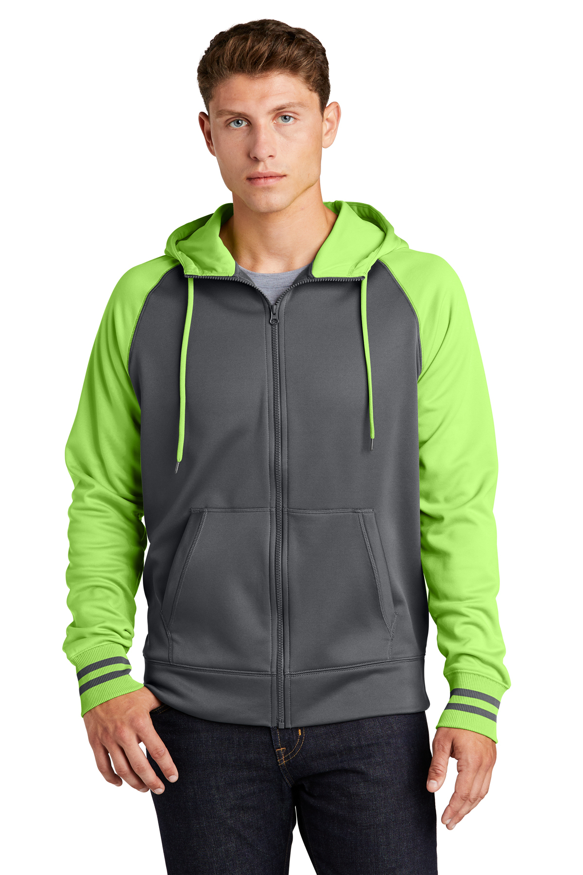 Sport tek full zip discount hooded sweatshirt