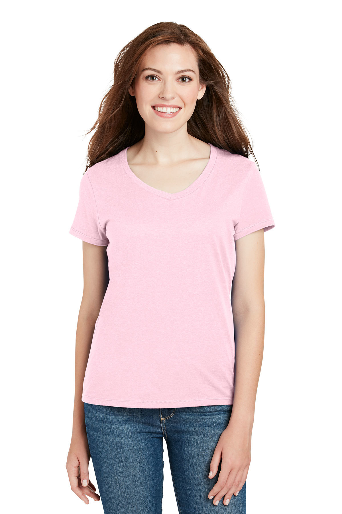 Hanes Ladies Perfect-T Cotton V-Neck T-Shirt | Product Company