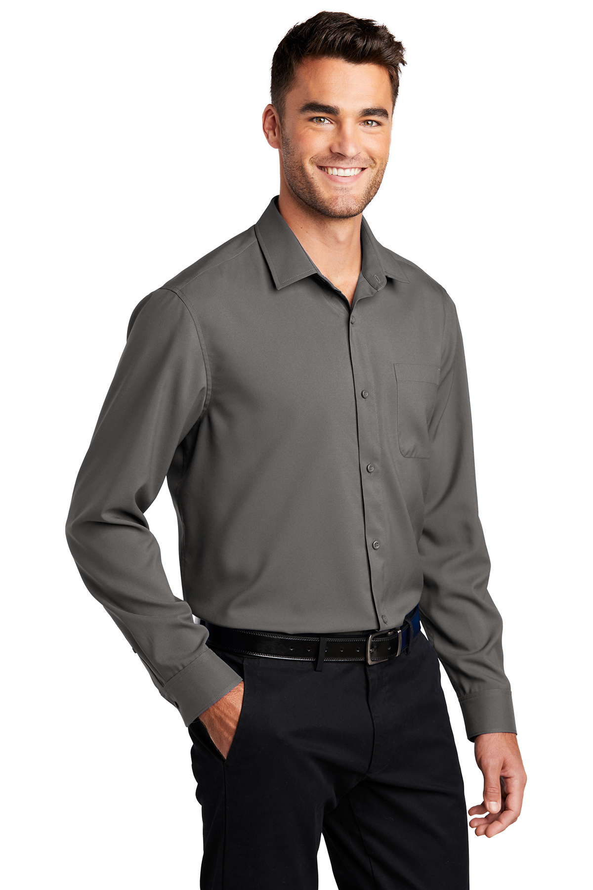 Port Authority Long Sleeve Performance Staff Shirt | Product | SanMar