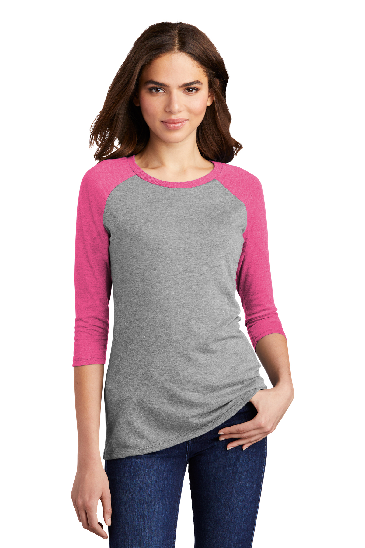District Women’s Perfect Tri 3/4-Sleeve Raglan | Product | Company Casuals