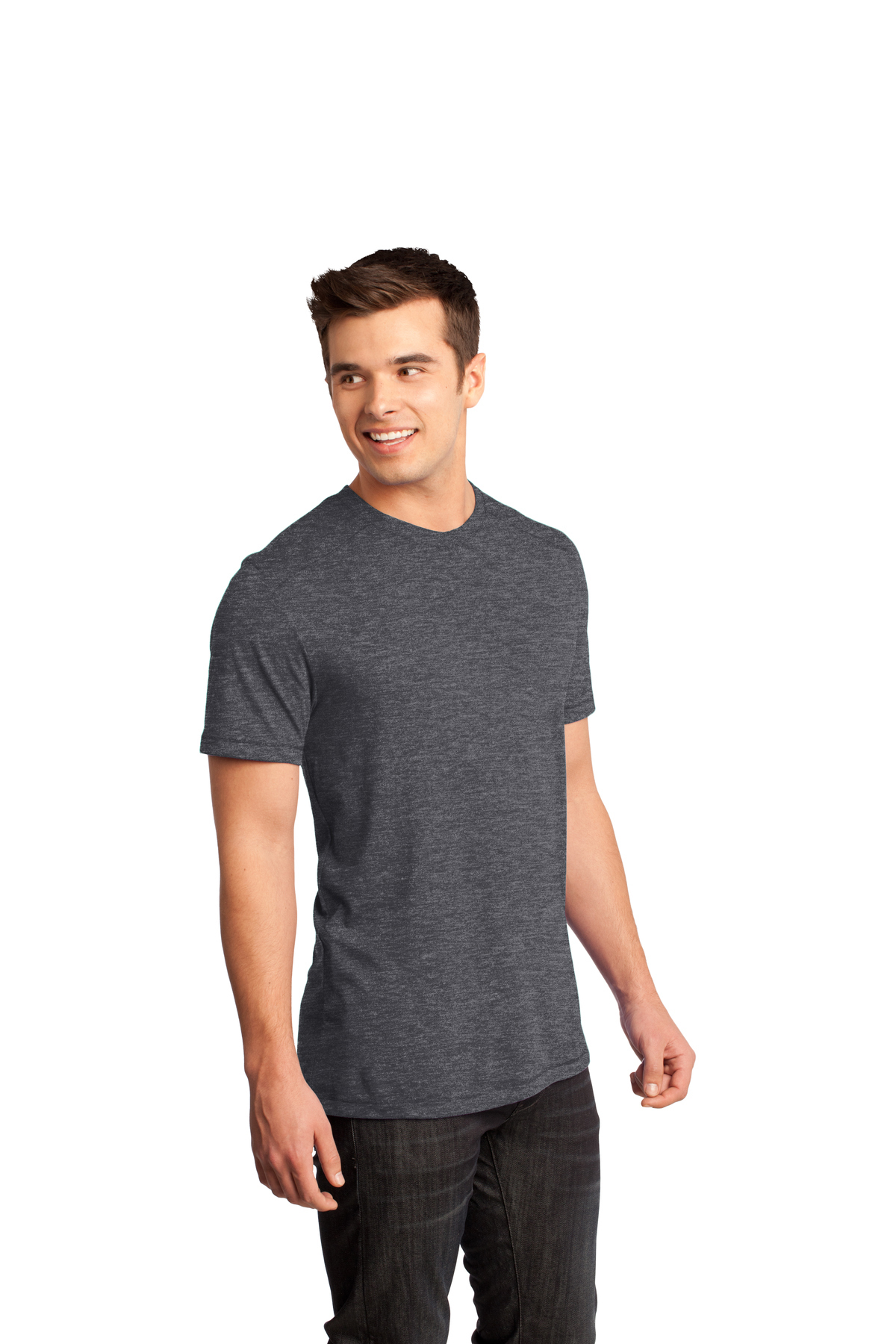 District - Young Mens Gravel 50/50 Notch Crew Tee | Product | SanMar