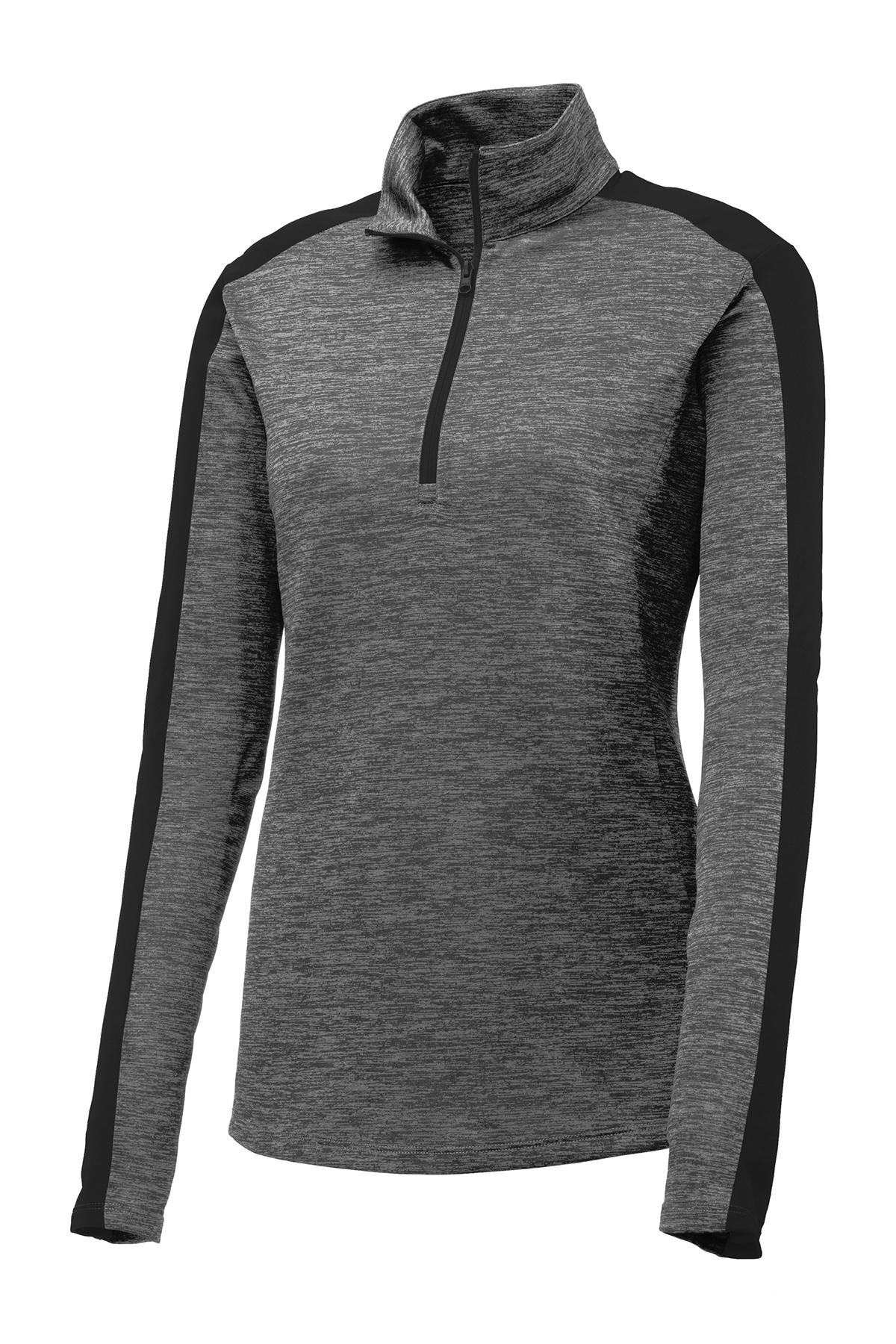 Sport-Tek Ladies PosiCharge Electric Heather Colorblock 1/4-Zip ...